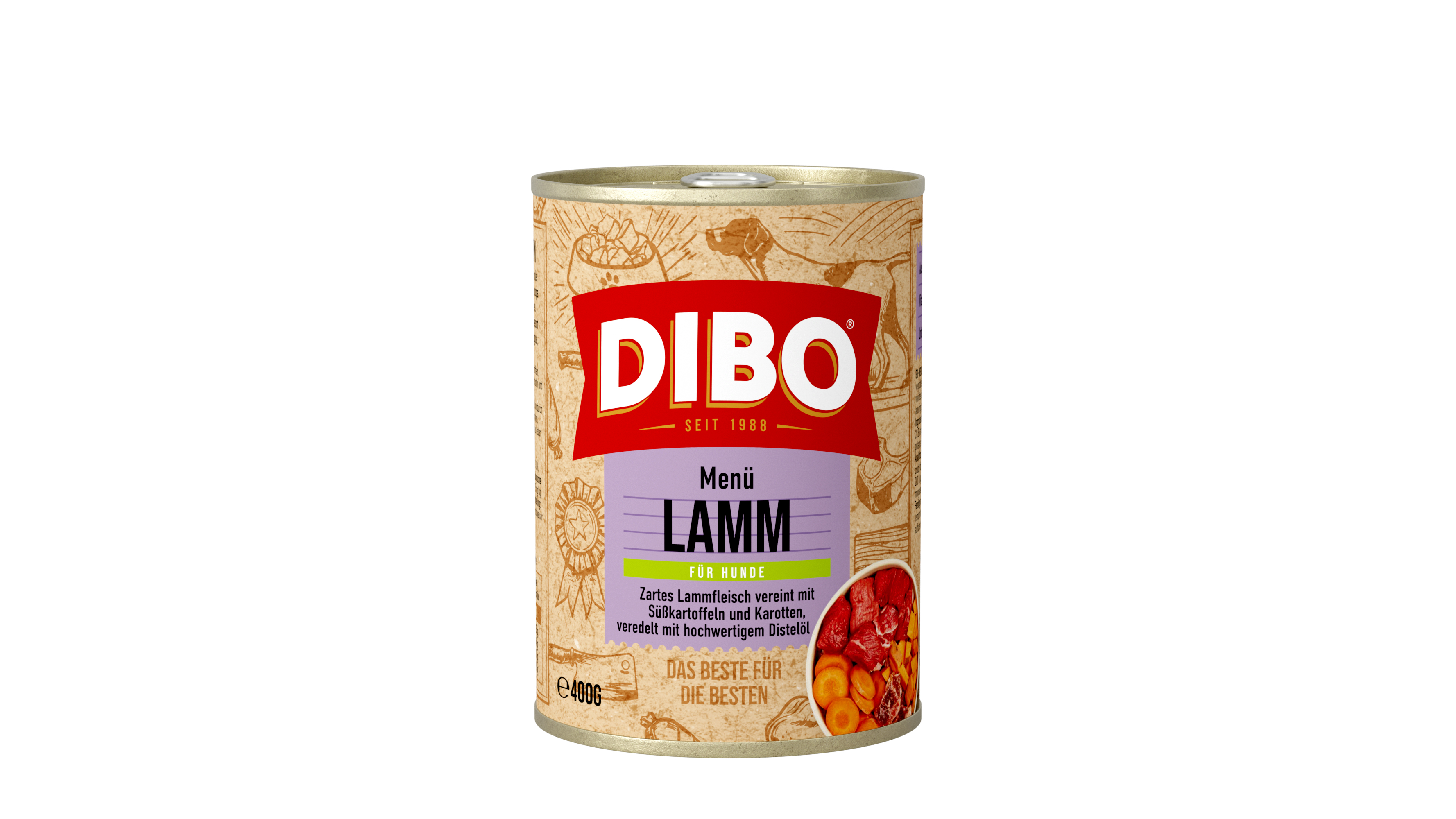DIBO - LAMM MENÜ, 400g-Dose