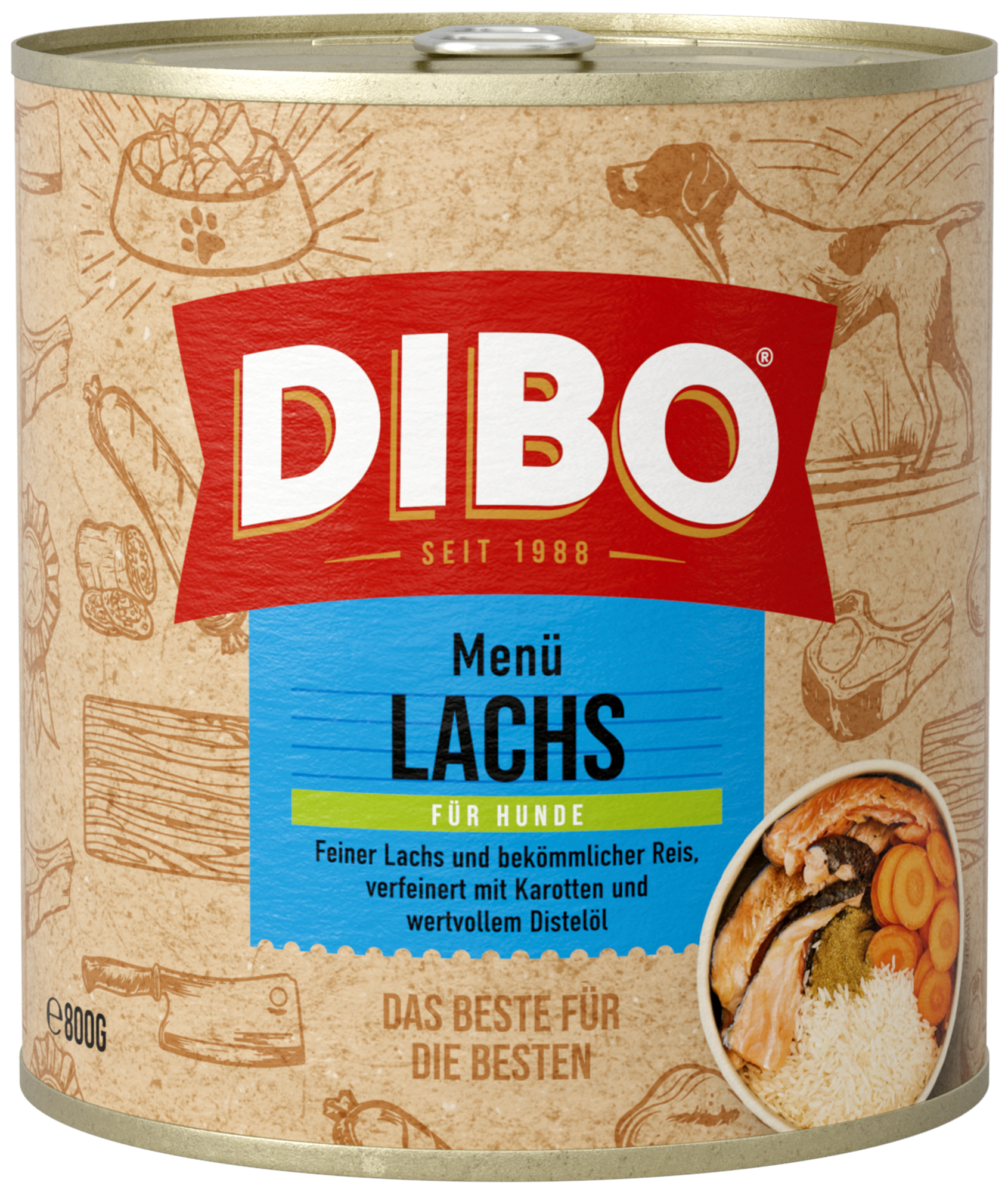 DIBO - LACHS MENÜ, 800g-Dose DIBO - LACHS MENÜ, 800g-Dose