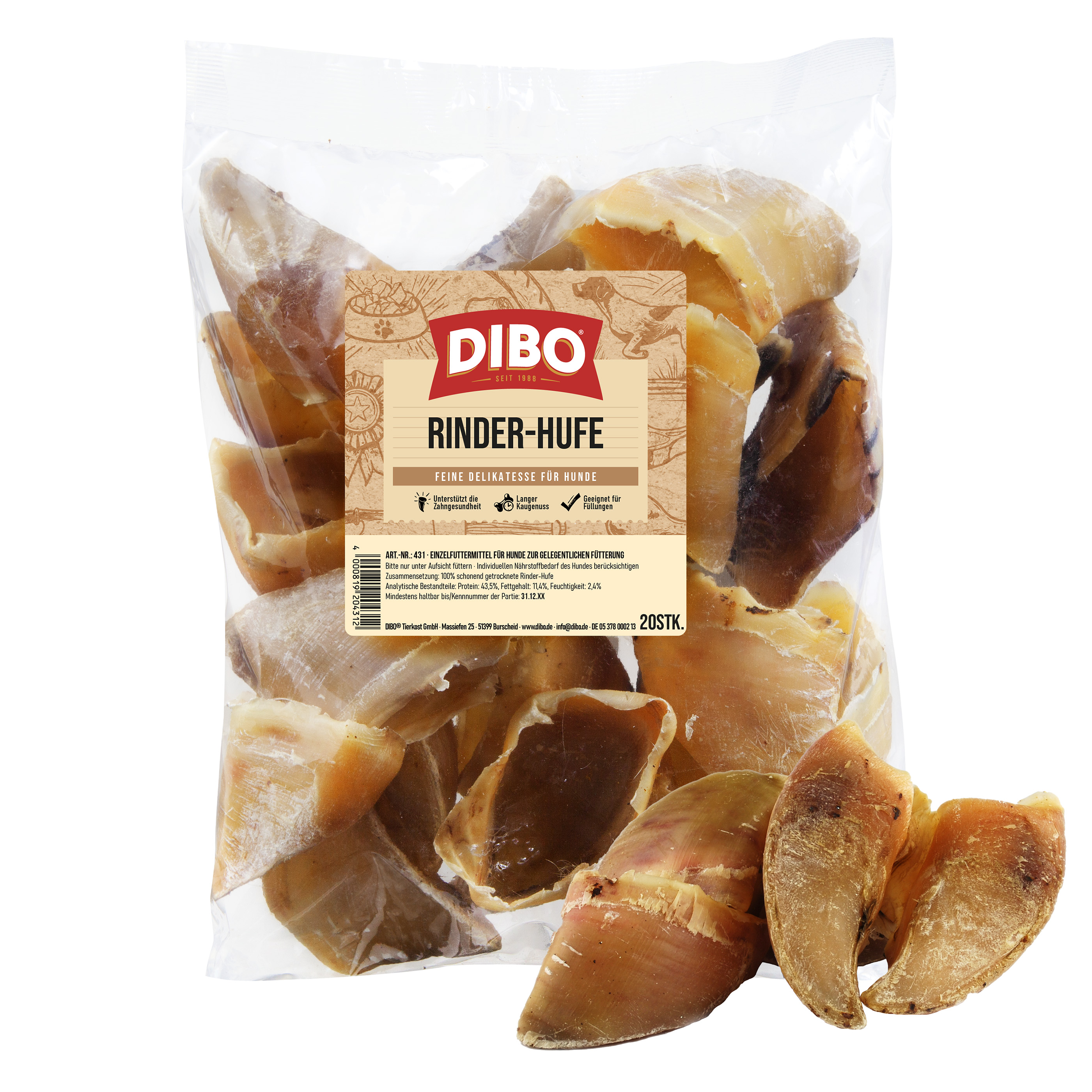 DIBO Rinderhufe, 20 Stück