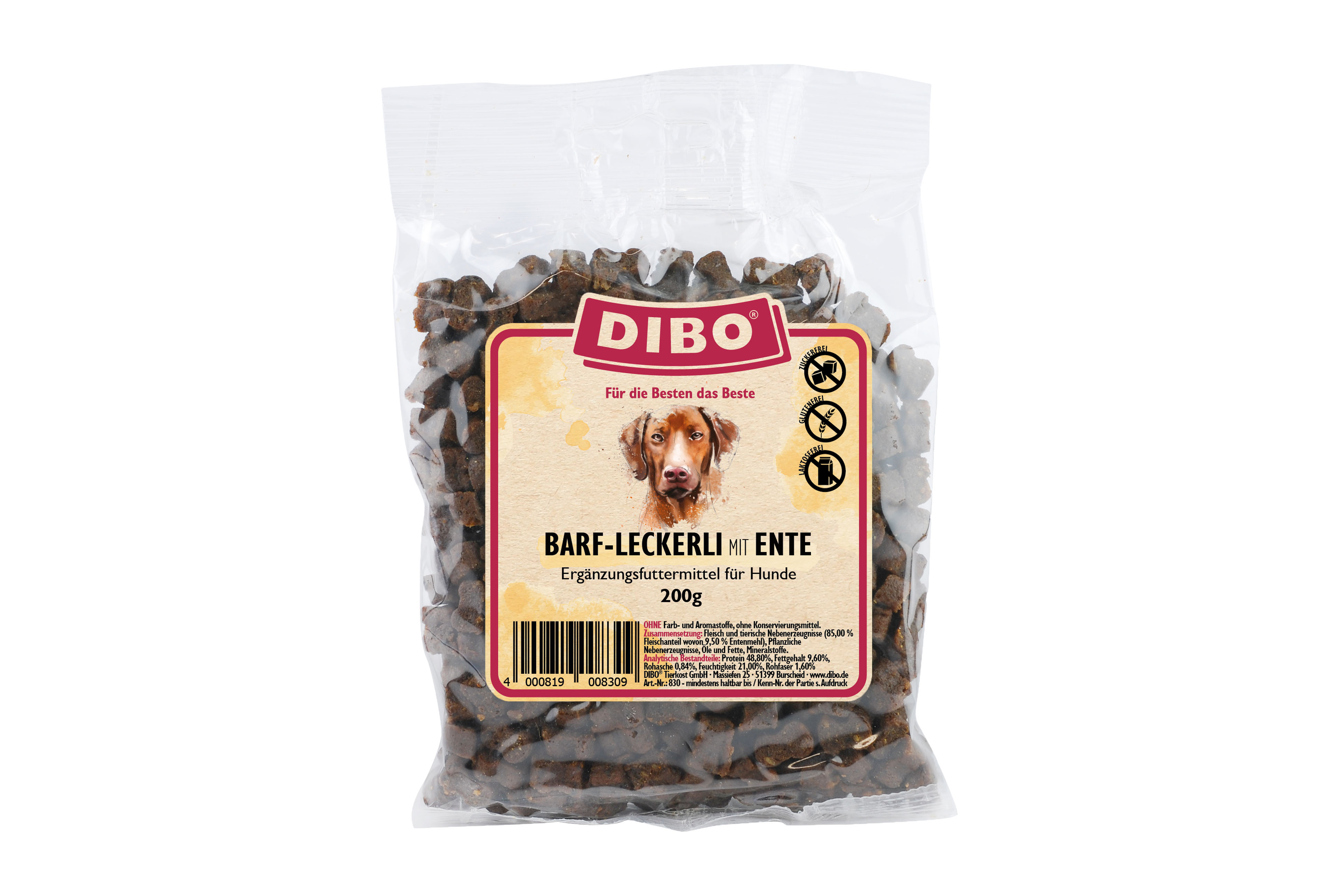 DIBO BARF-Leckerli Ente, 200g-Beutel