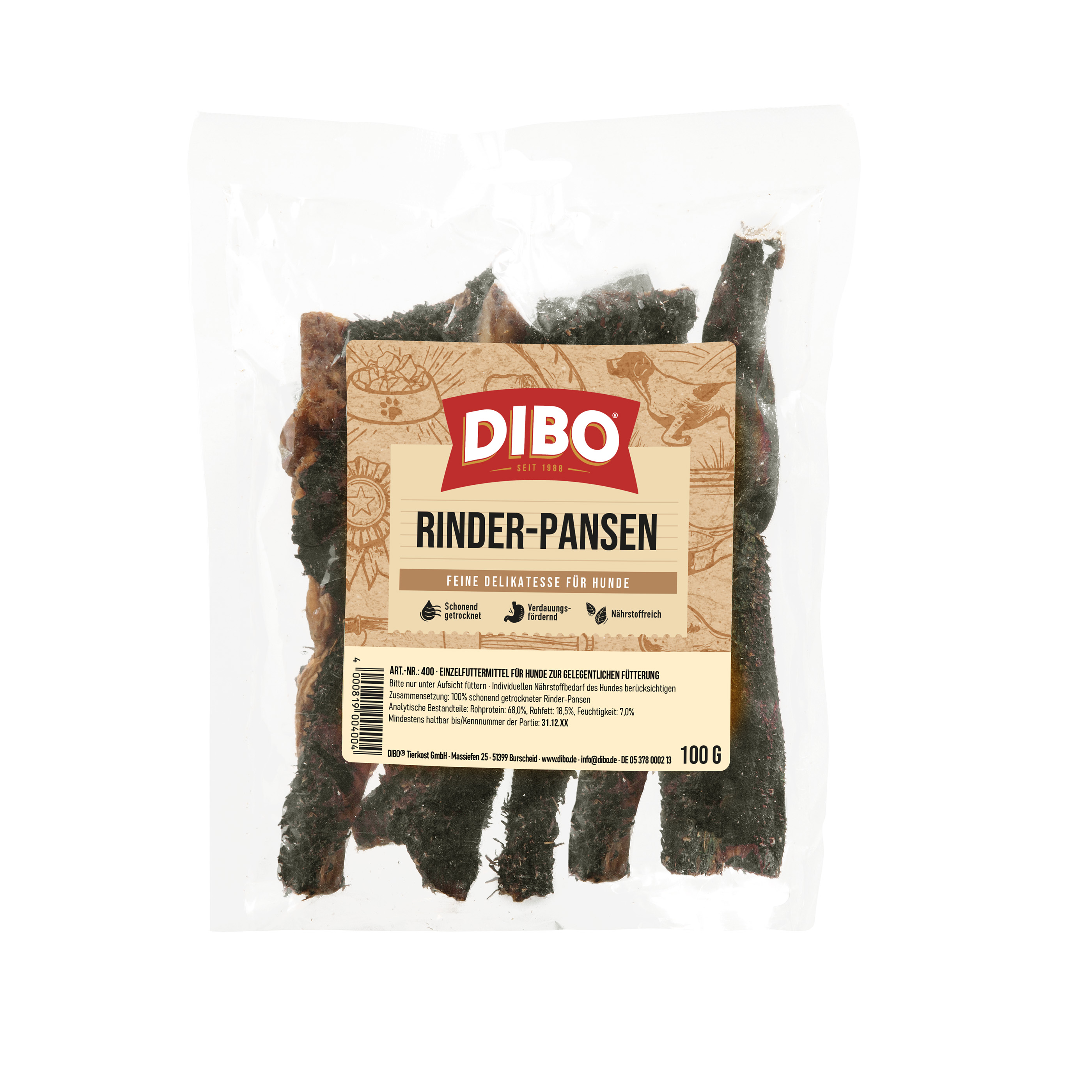 DIBO Rinder-Pansen, 100g-Beutel