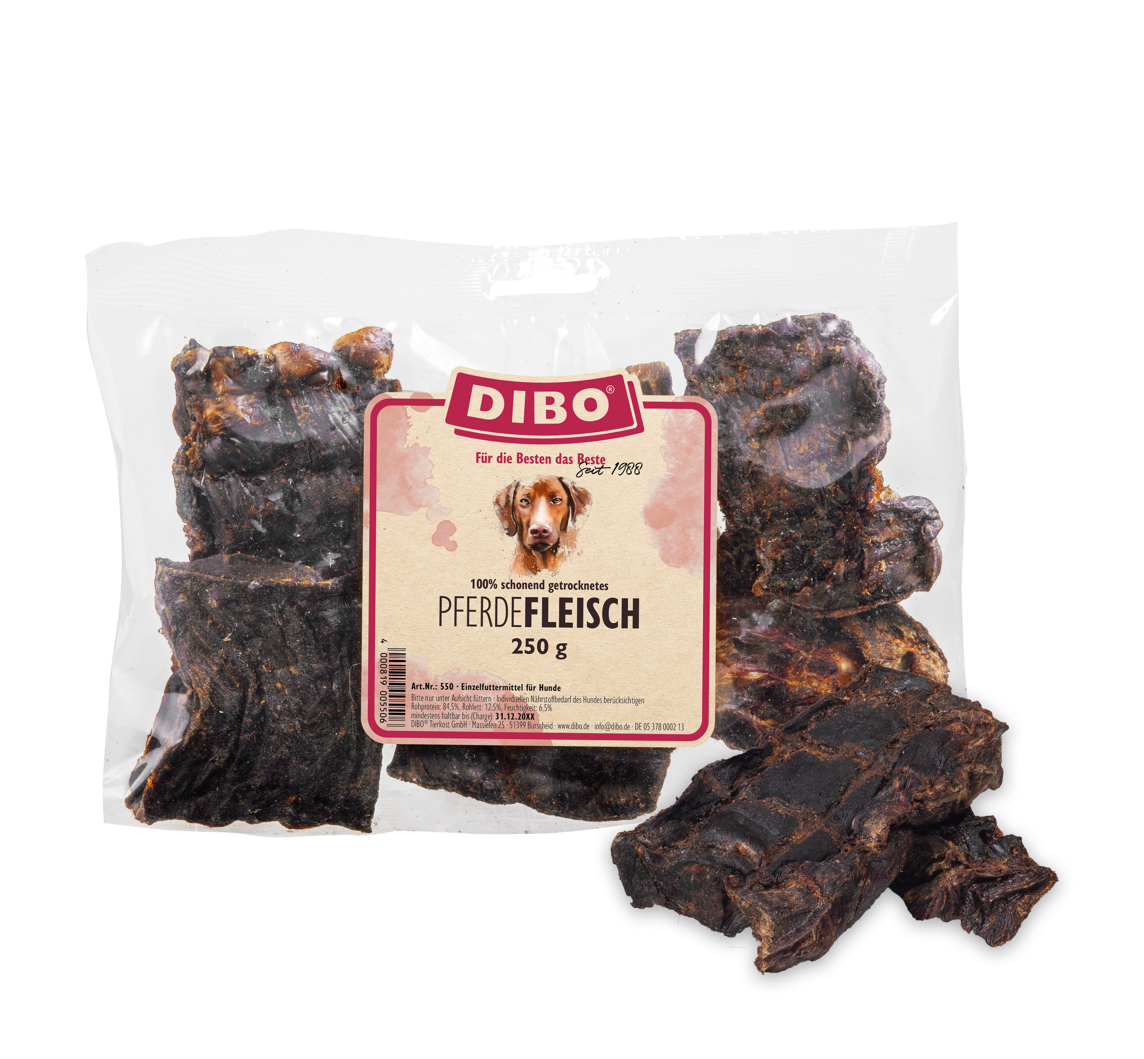 DIBO Pferde-Fleisch, 250g-Beutel