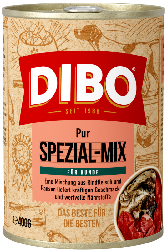 DIBO - SPEZIAL PUR (Rind/Pansen), 400g-Dose spezial-mix in der dose