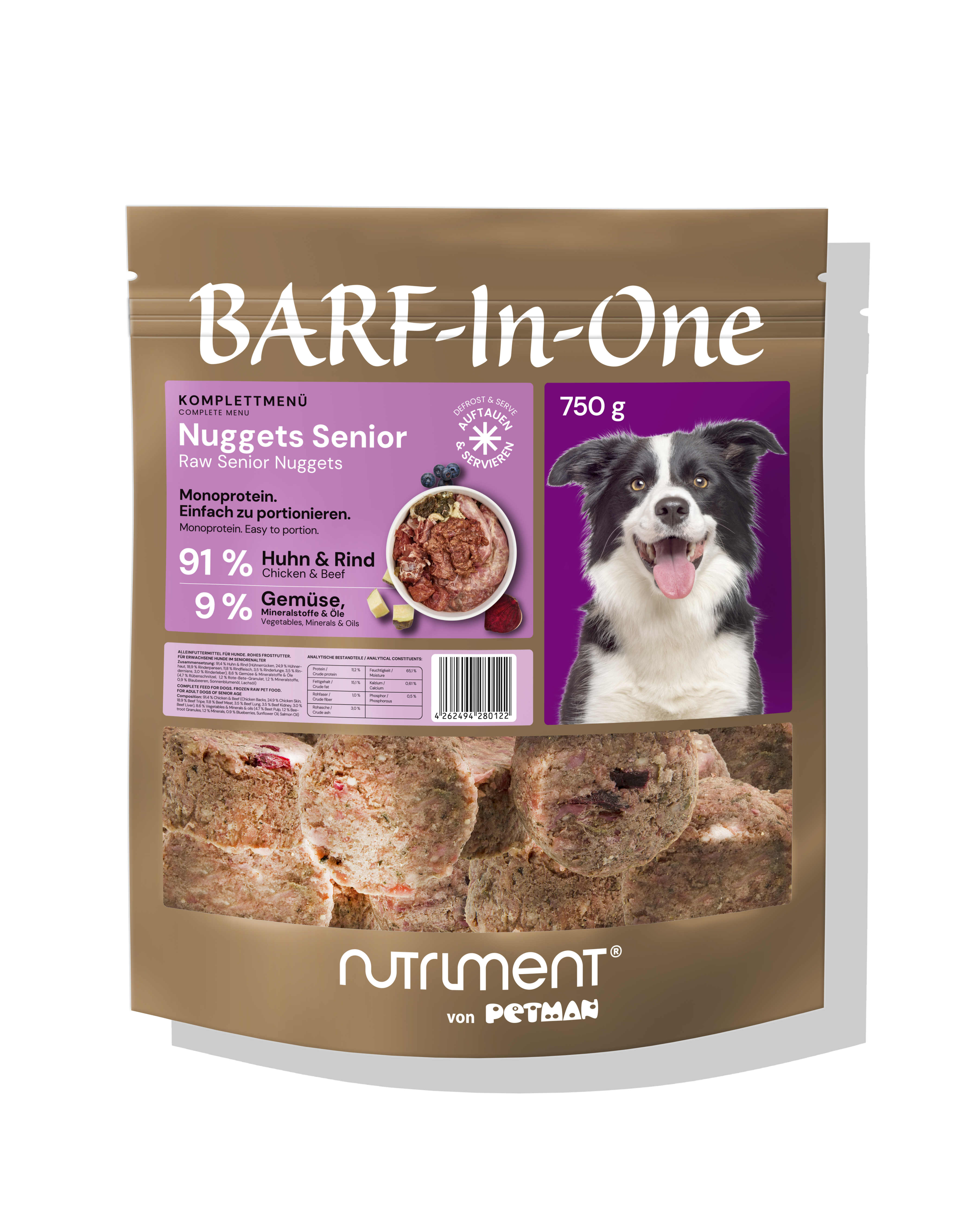 Nutriment BARF In One SENIOR BarfinOne Hunde Nuggets Senior