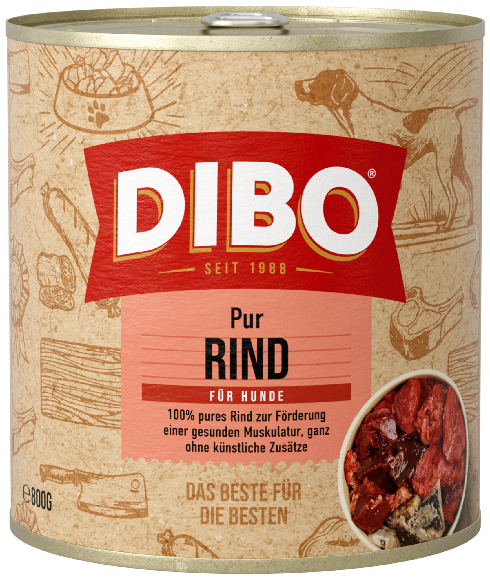 DIBO - RIND PUR, 800g-Dose