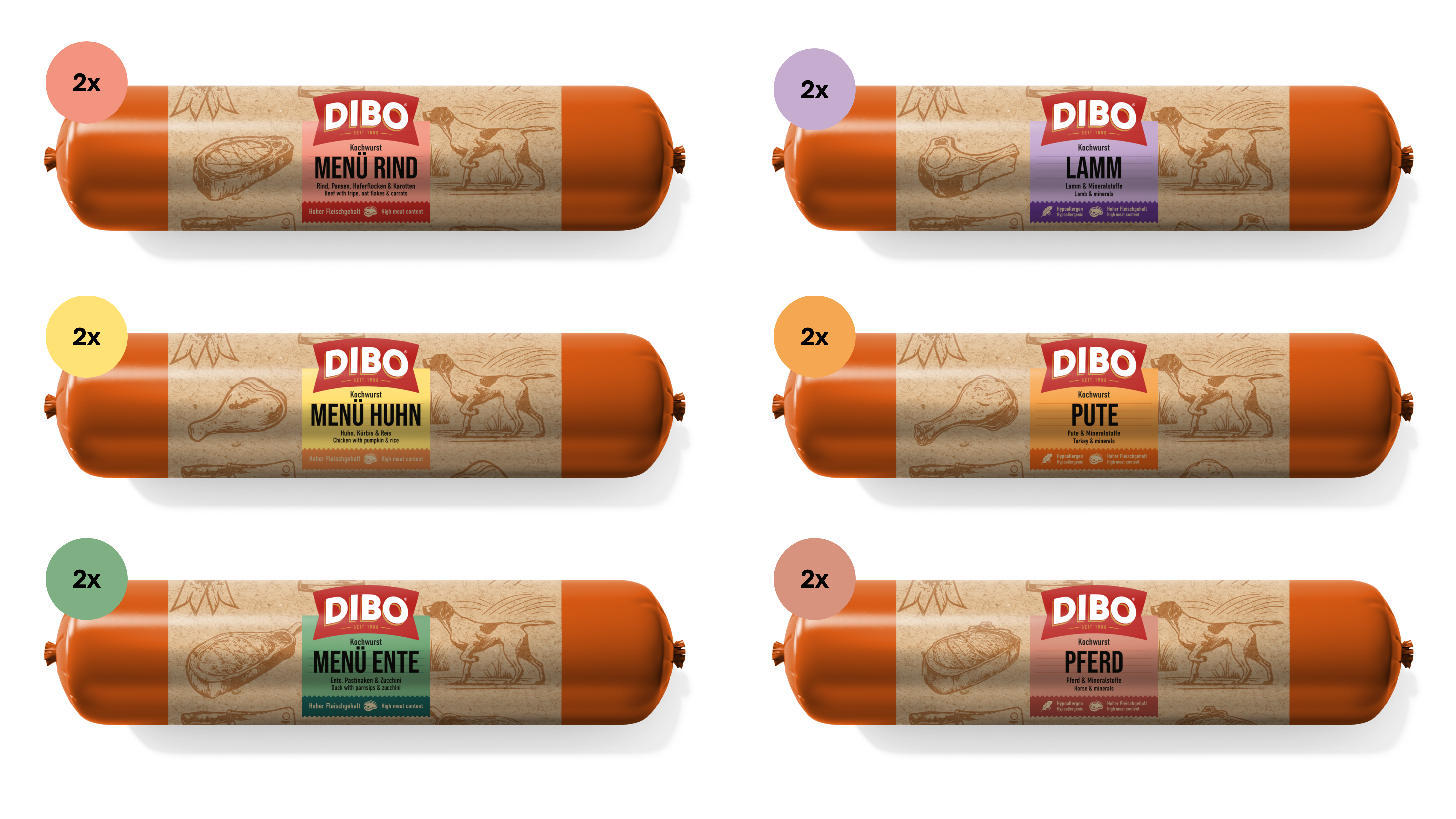 DIBO Kochwürste Probierpaket Menü + Pur