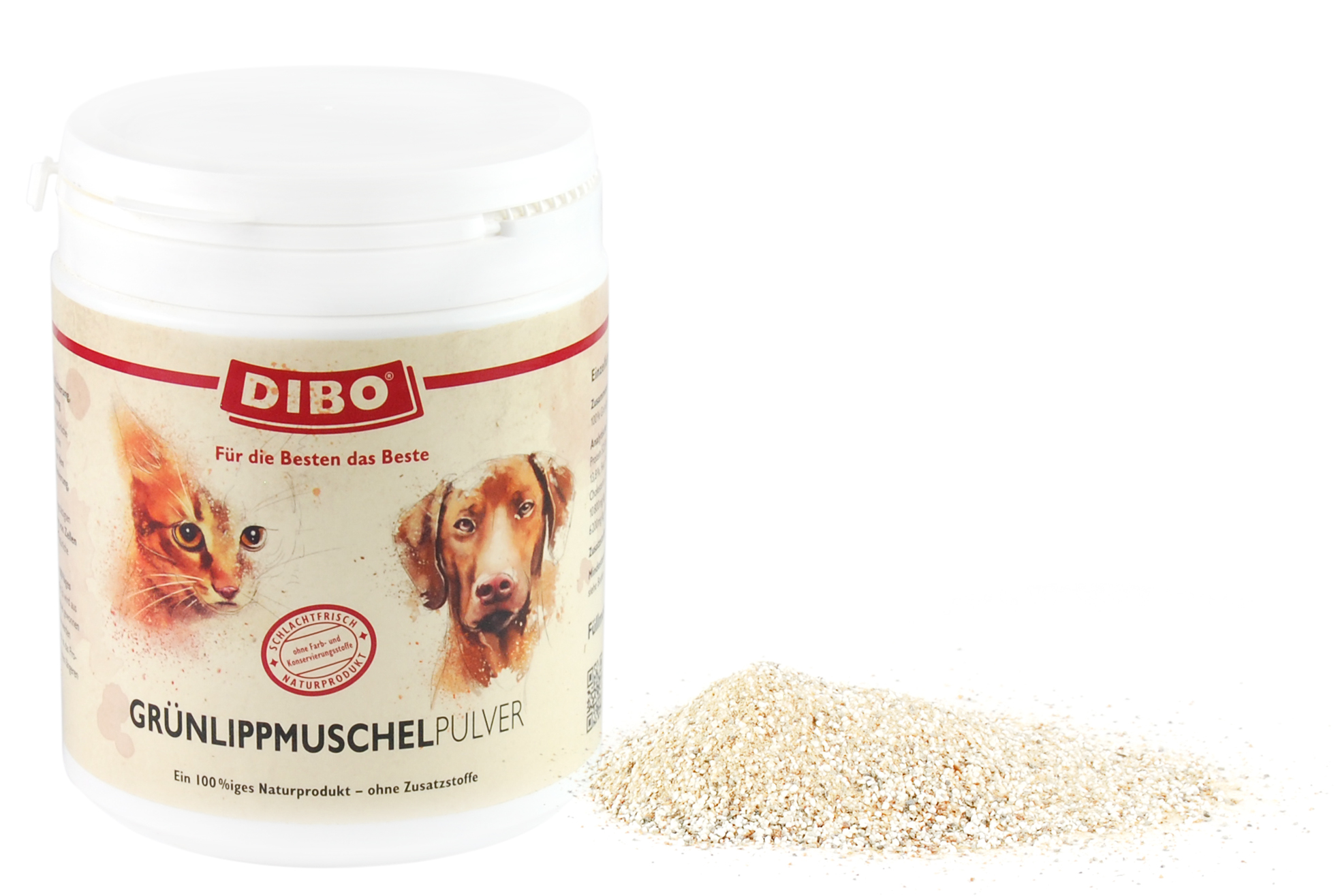 DIBO Grünlipp-Muschelpulver, 400g-Dose