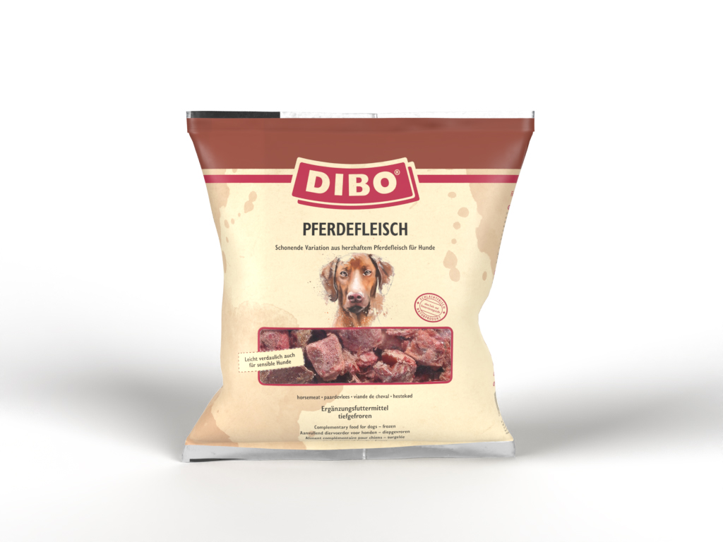 DIBO Pferdefleisch - B.A.R.F.-Frostfutter für Hunde - 6 x 1000g