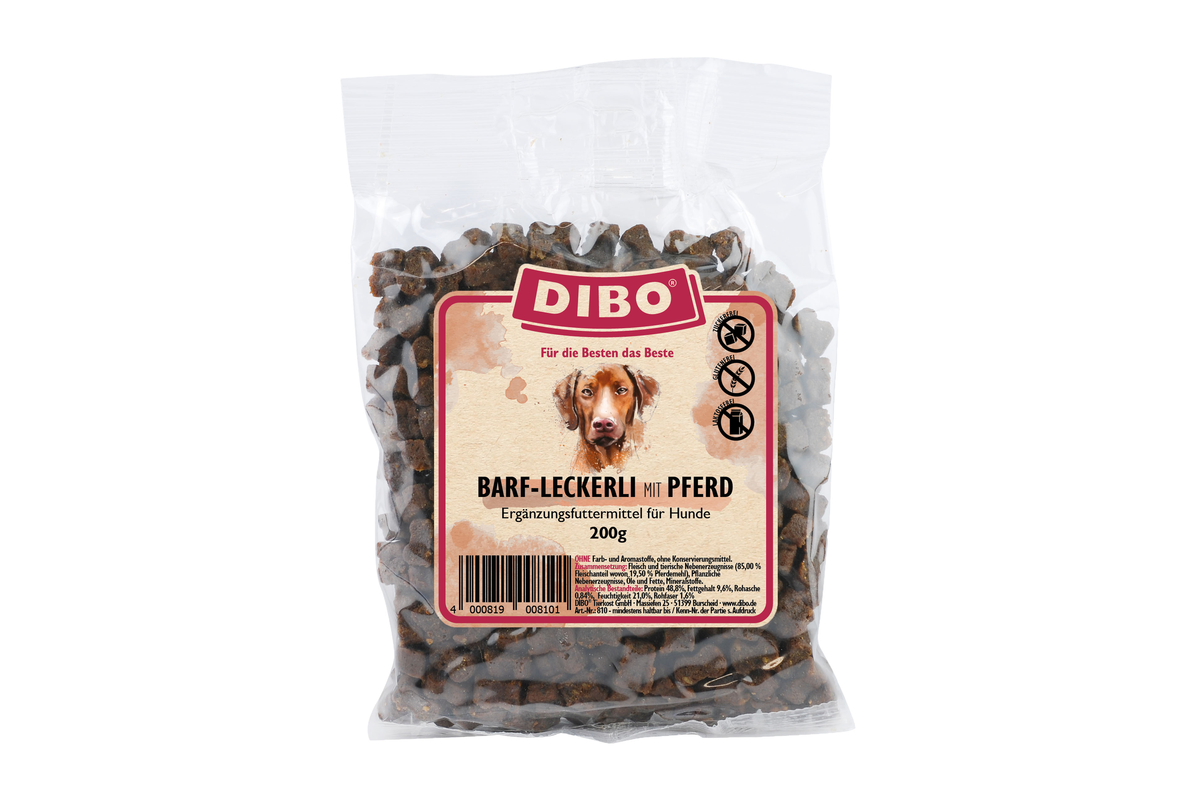 DIBO BARF-Leckerli Pferd, 200g-Beutel