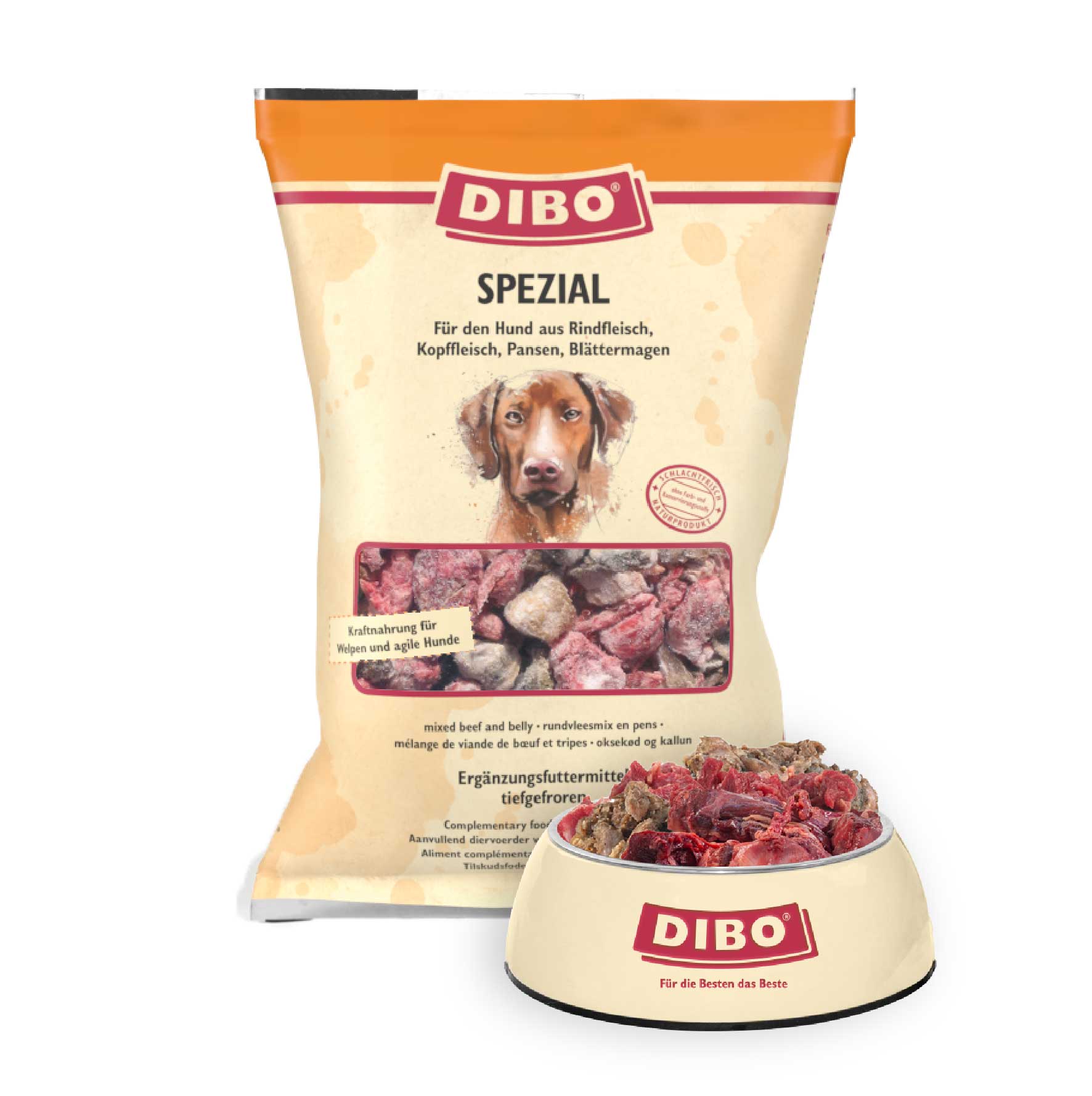 DIBO Spezial - B.A.R.F.-Frostfutter für Hunde - 10 x 2000g