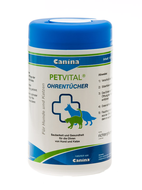 PETVITAL Ohrentücher, 2 x 120 Stück