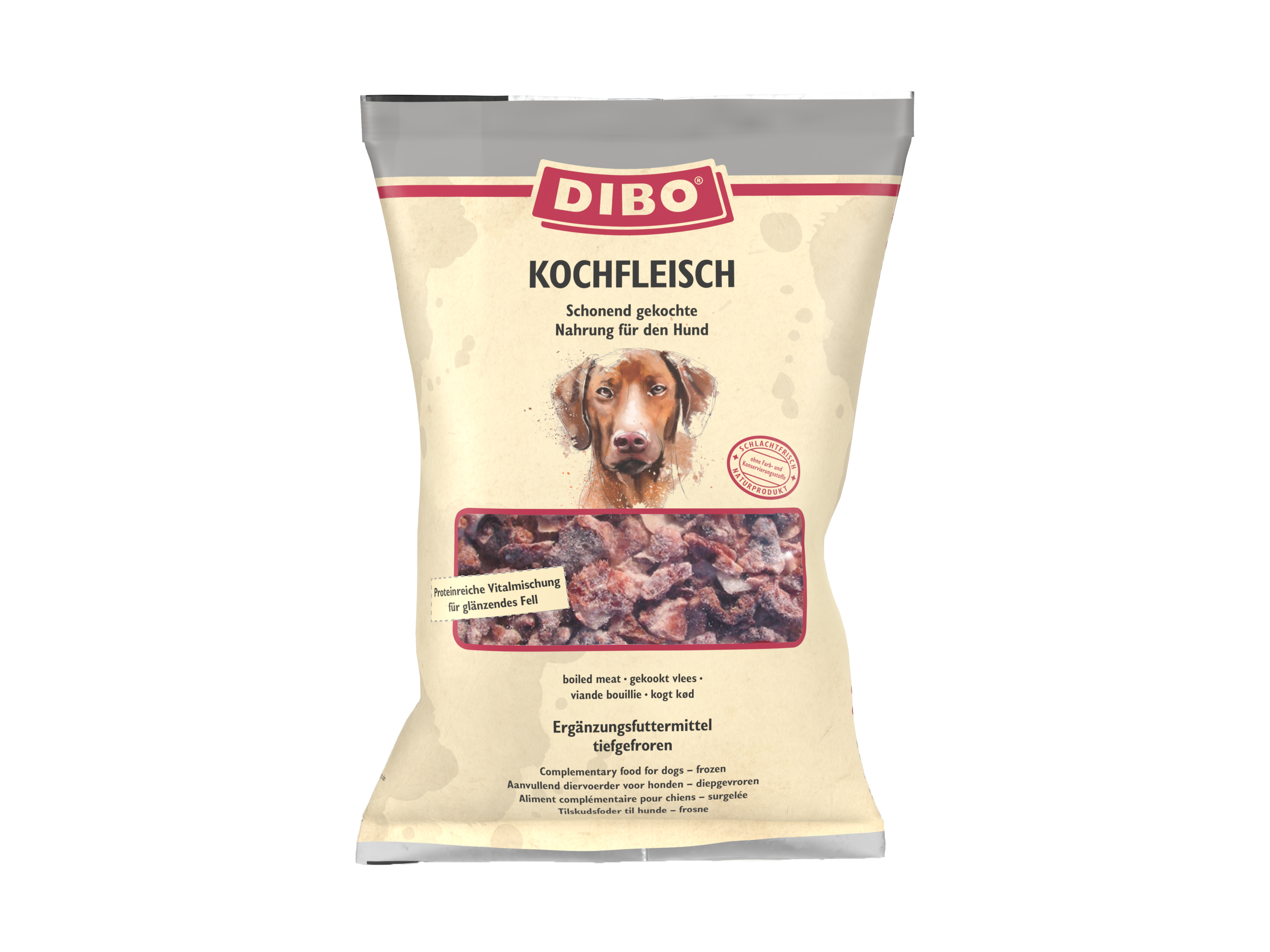 DIBO Kochfleisch - B.A.R.F.-Frostfutter für Hunde - 3 x 2000g