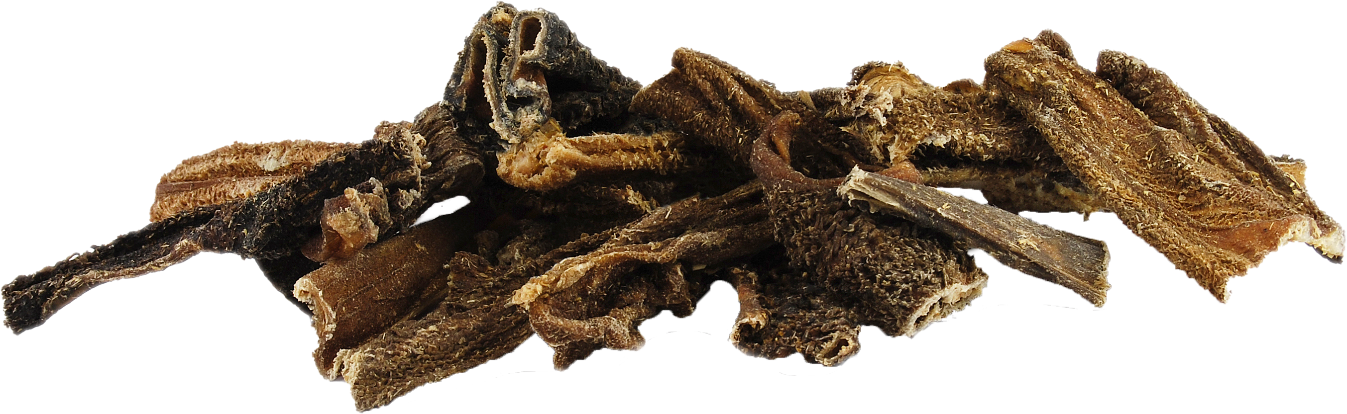 DIBO Lamm-Pansen, 250g-Beutel Getrocknete Lammpansenstücke als Tierfutter auf weißem Hintergrund