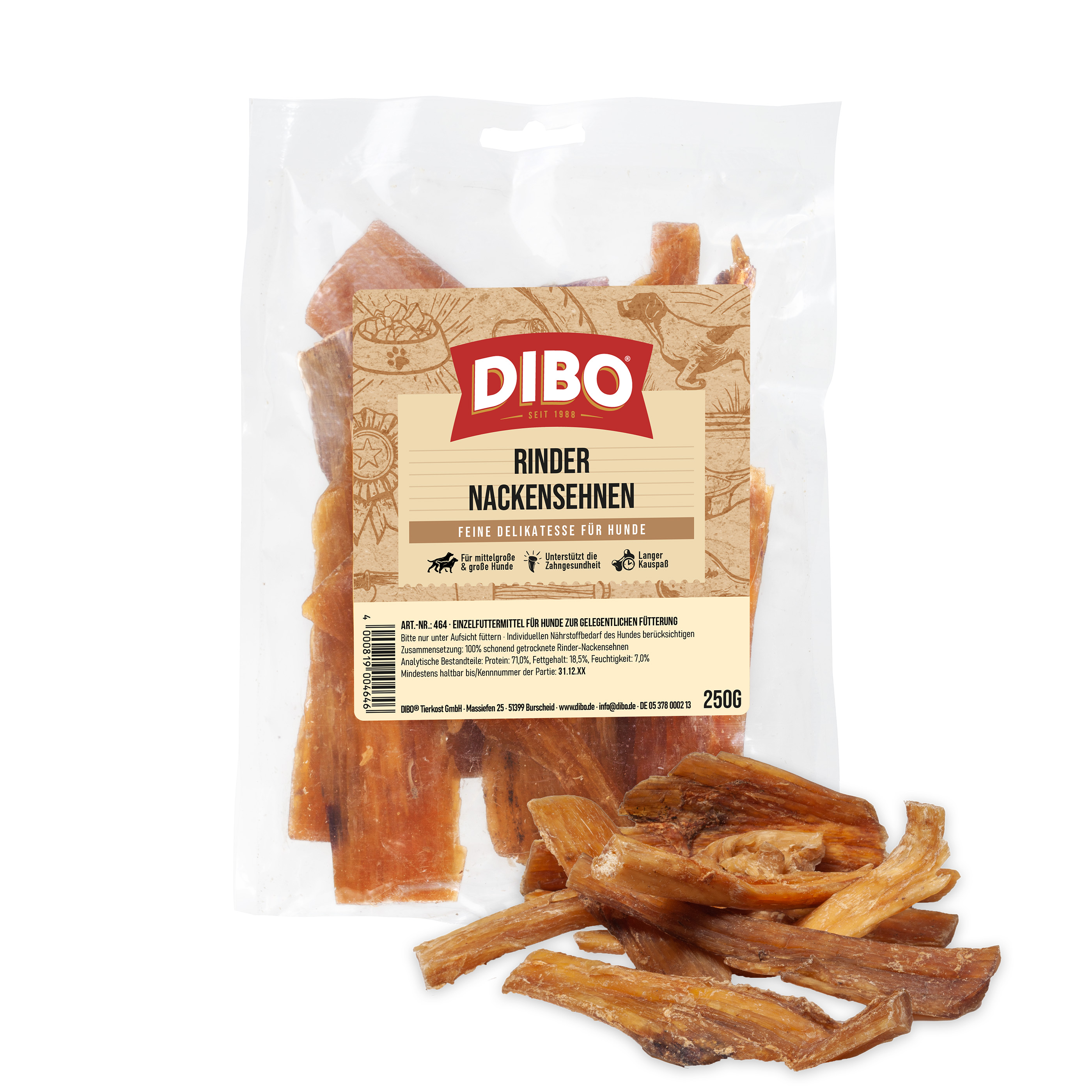 DIBO Rinder-Nackensehnen, 250g-Beutel