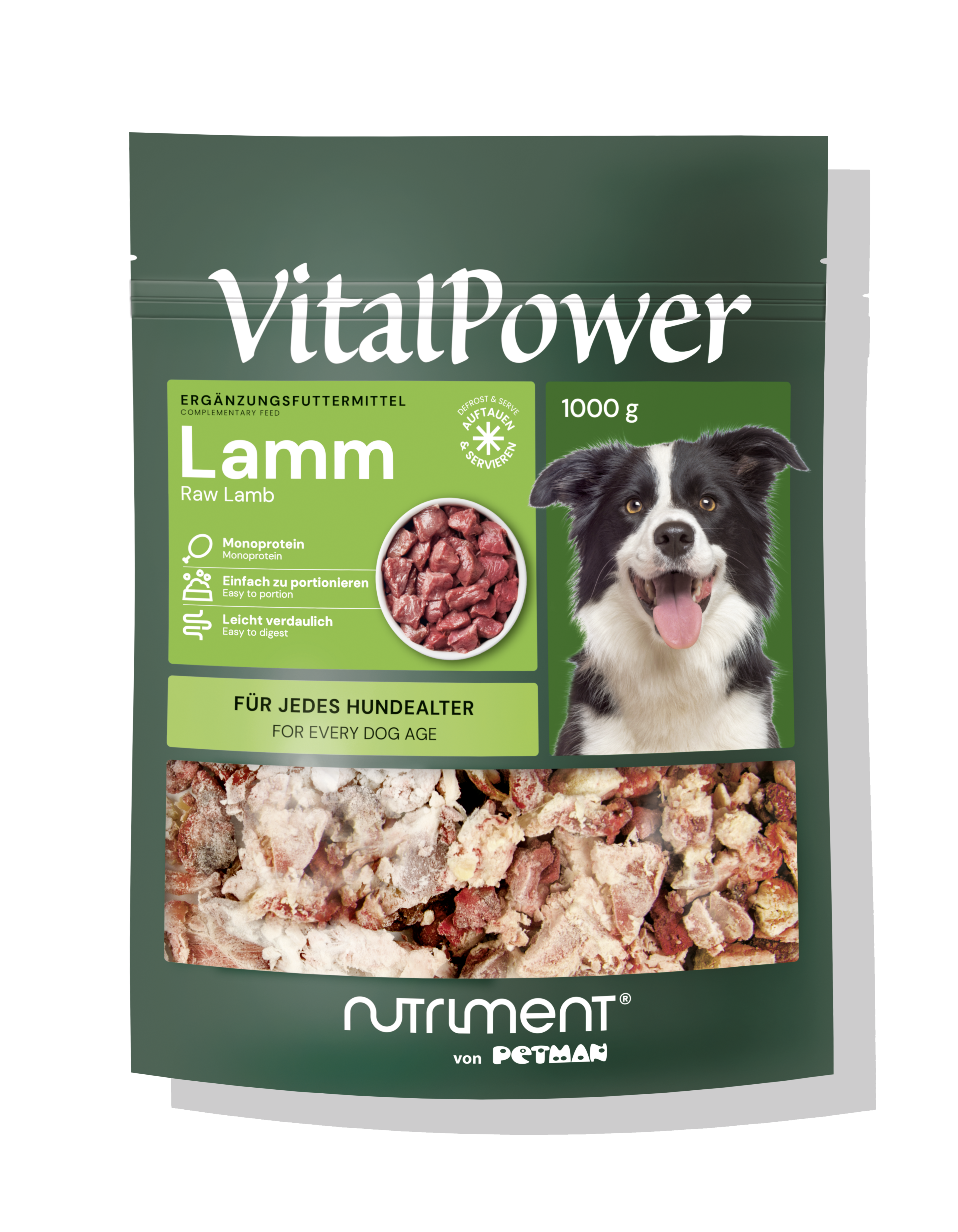 PETMAN Vital Power LAMM, 6 x 1000g-Beutel VitalPower Lammfleisch
