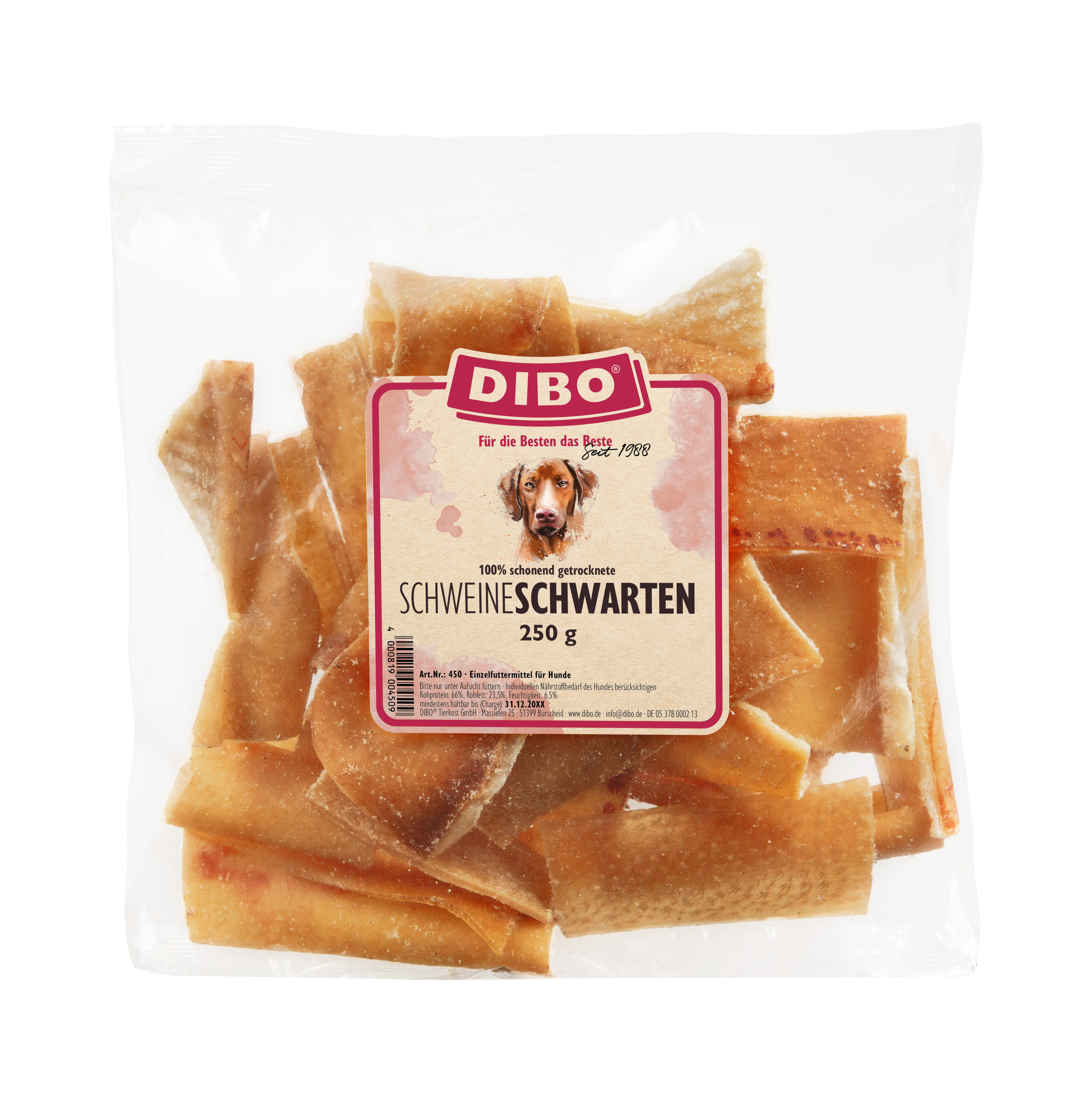 DIBO Schweine-Schwarten, 250g-Beutel