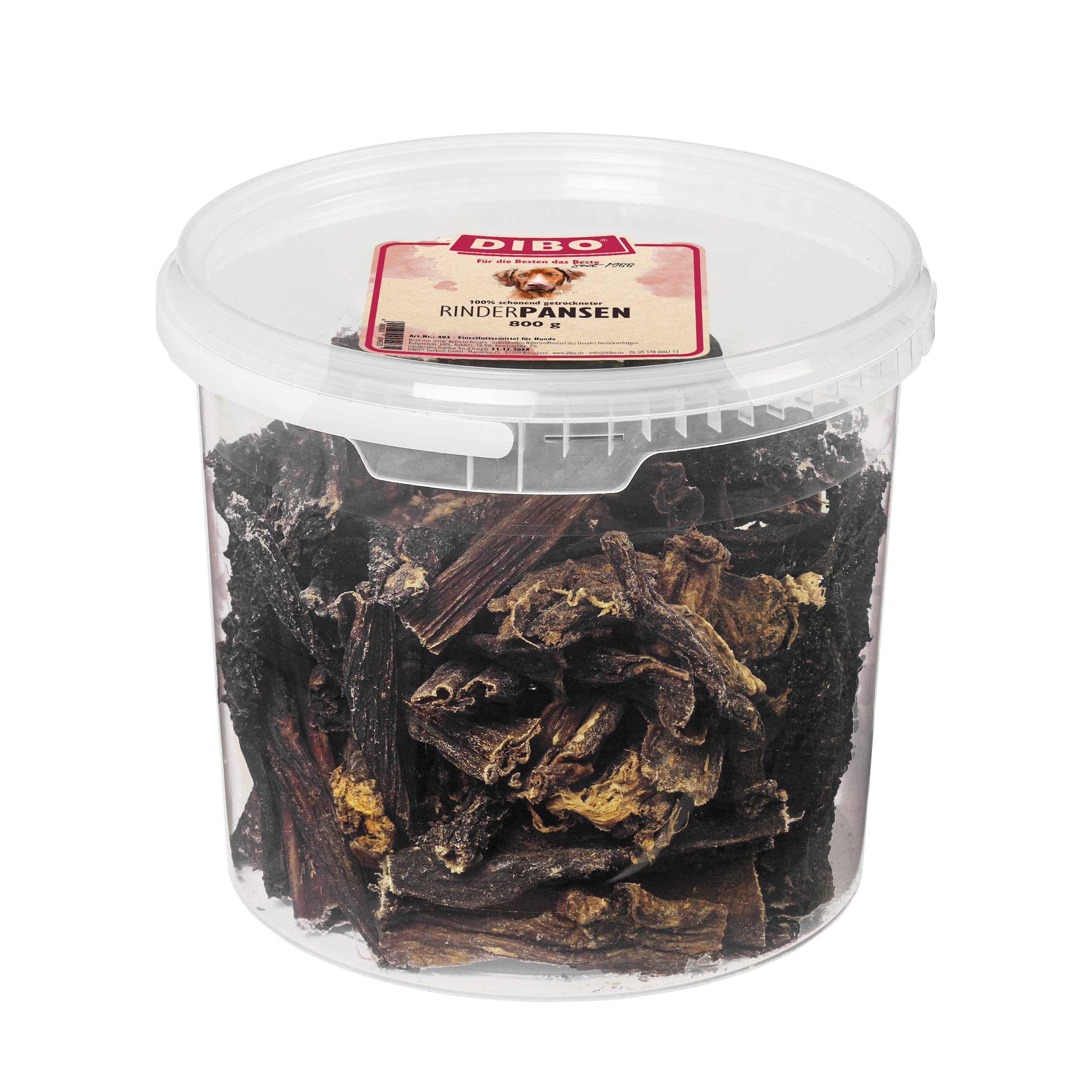 DIBO Rinder-Pansen, 800g-Klarsichteimer