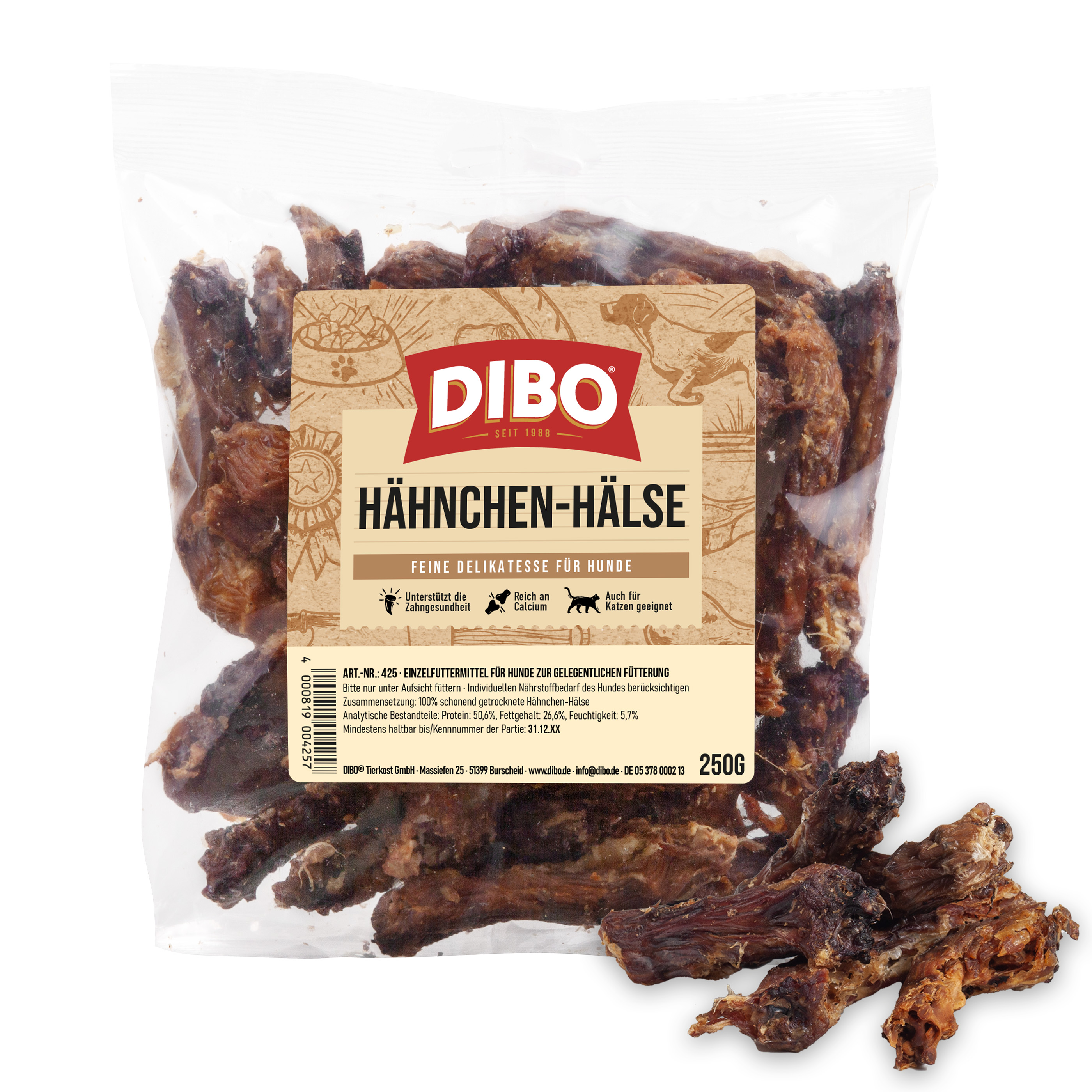 DIBO Hähnchen-Hälse, 250g-Beutel
