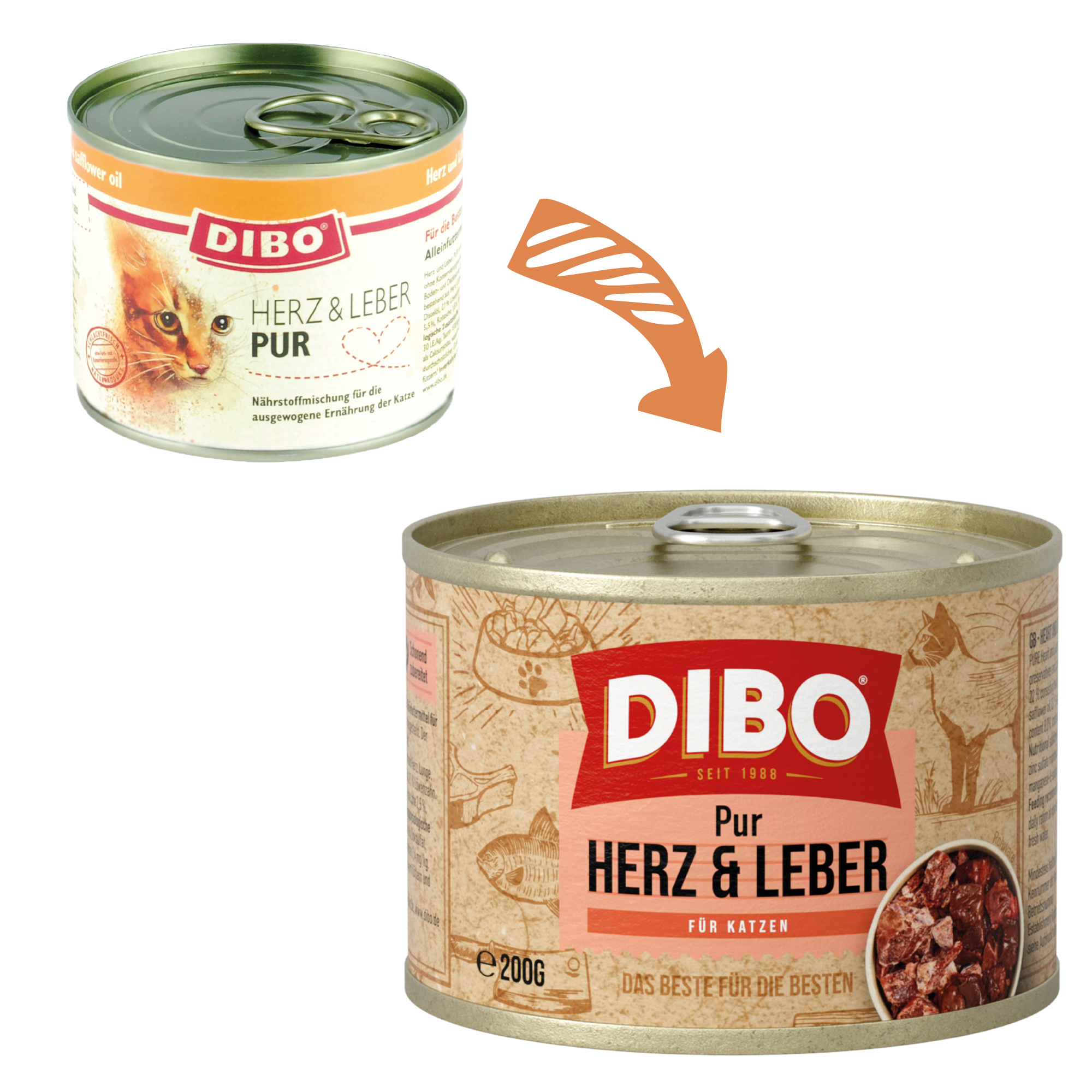 DIBO - CAT PUR HERZ & LEBER, 200g Dose