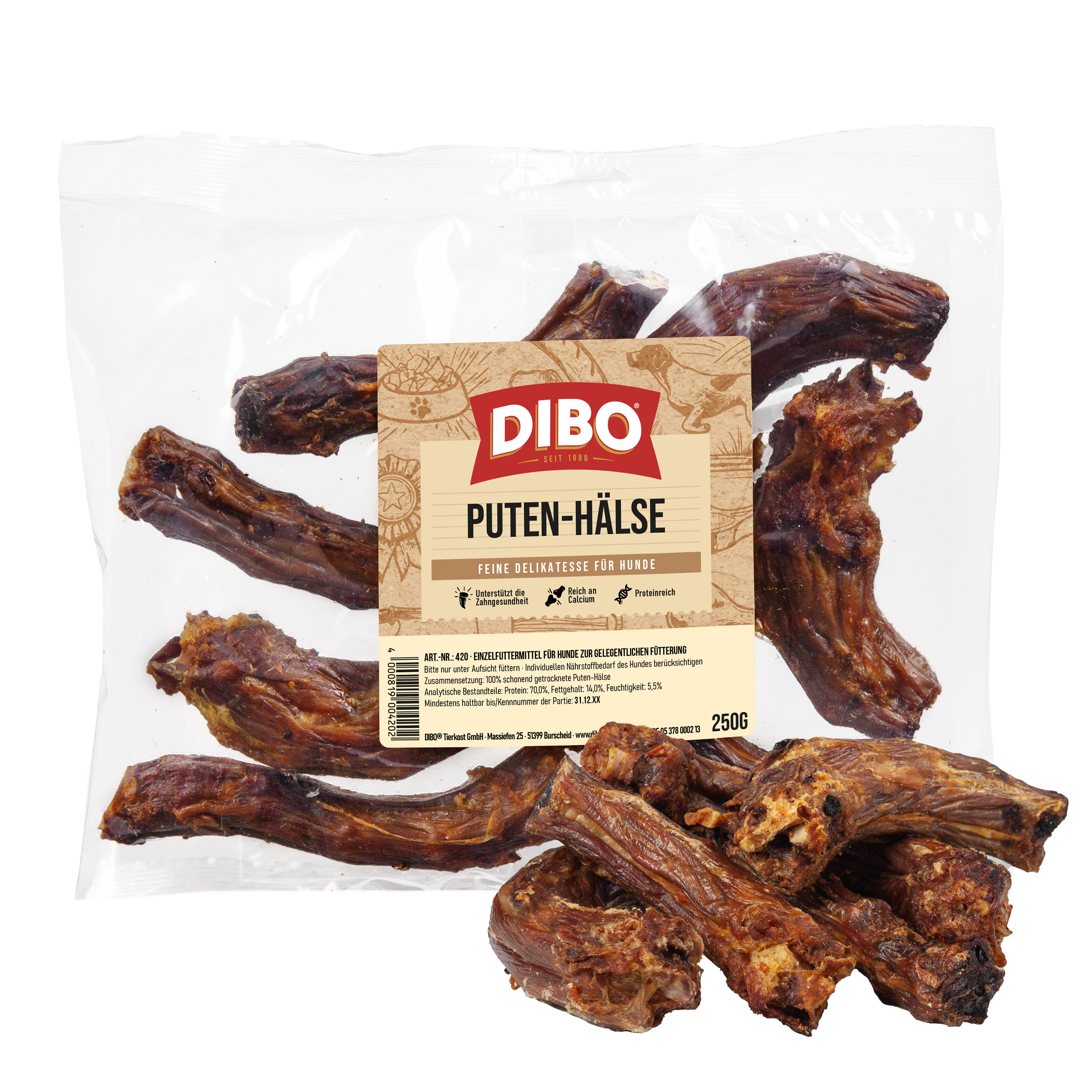 DIBO Puten-Hälse, 250g-Beutel