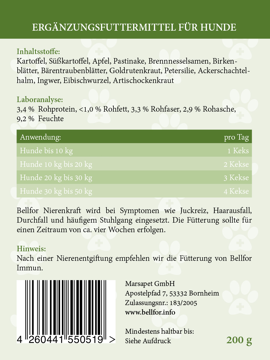 Bellfor "Nierenkraft"-Kekse, 200g-Beutel