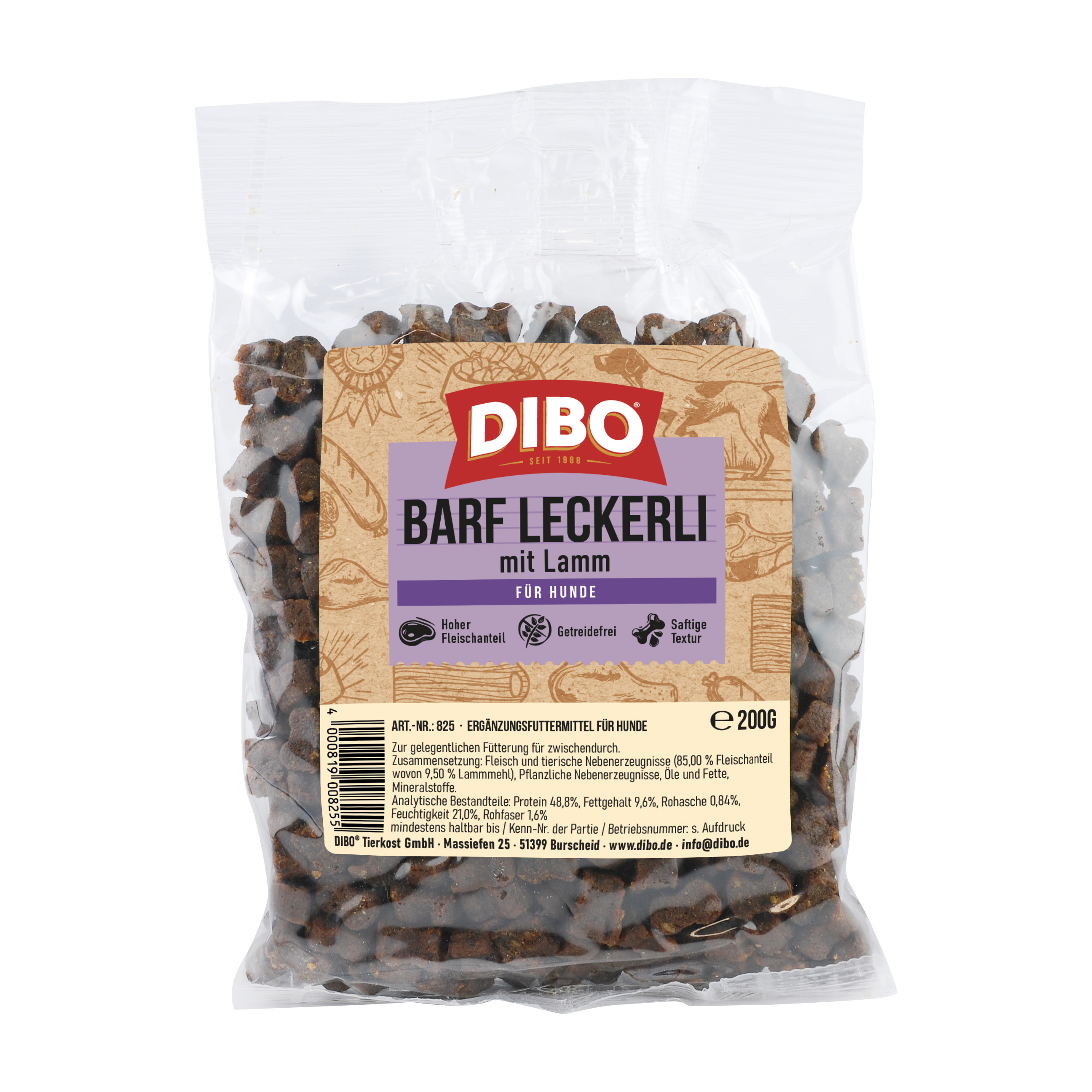 DIBO BARF-Leckerli Lamm, 200g-Beutel