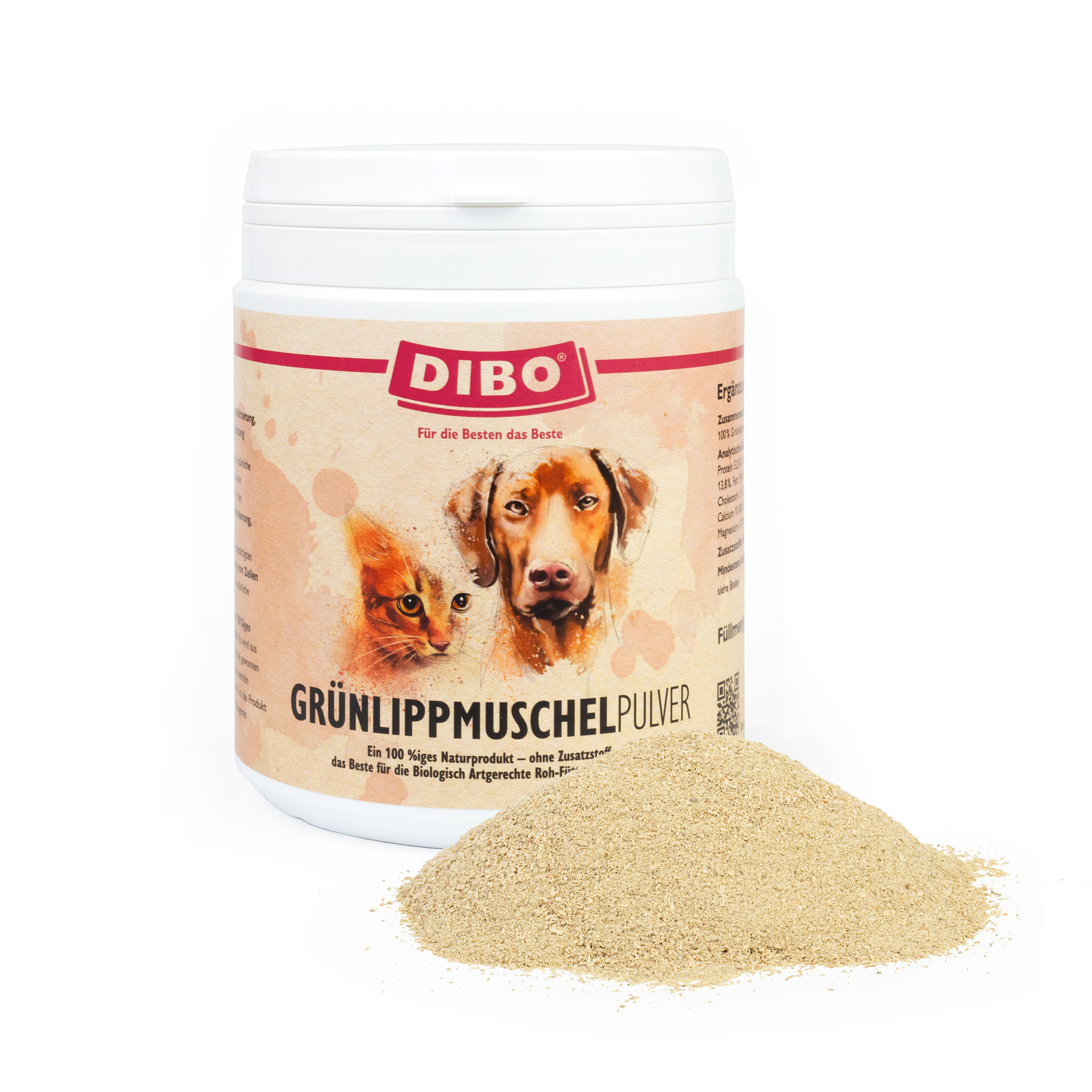 DIBO Grünlipp-Muschelpulver, 400g-Dose