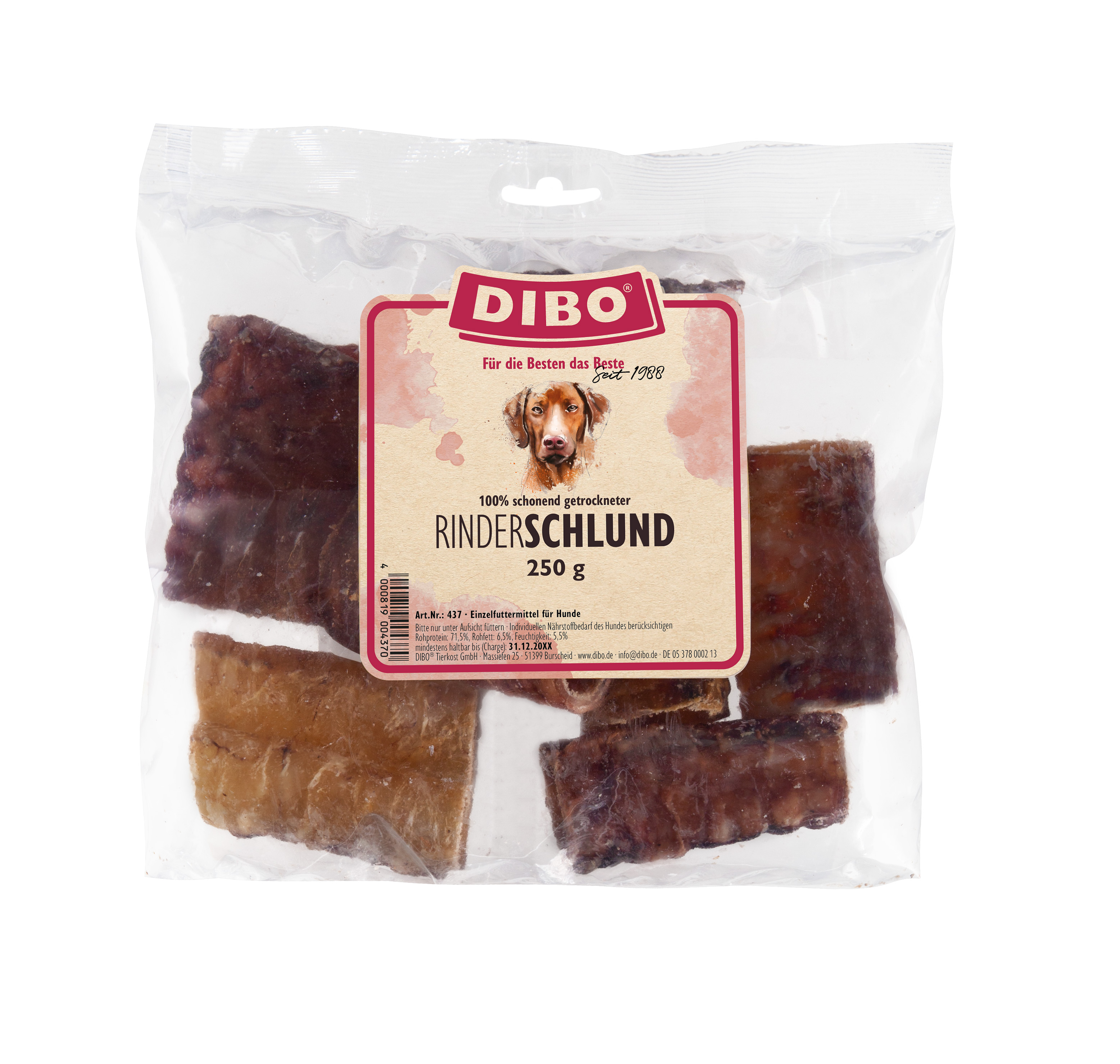 DIBO Rinder-Schlund (Strosse) geschnitten, 250g-Beutel