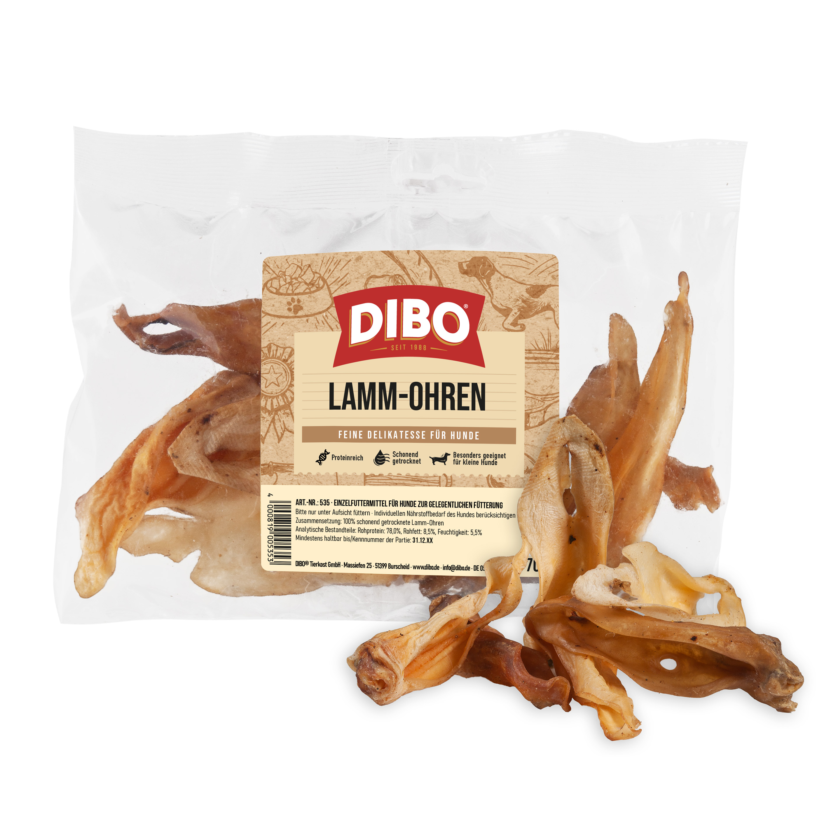 DIBO Lamm-Ohren, 70g-Beutel