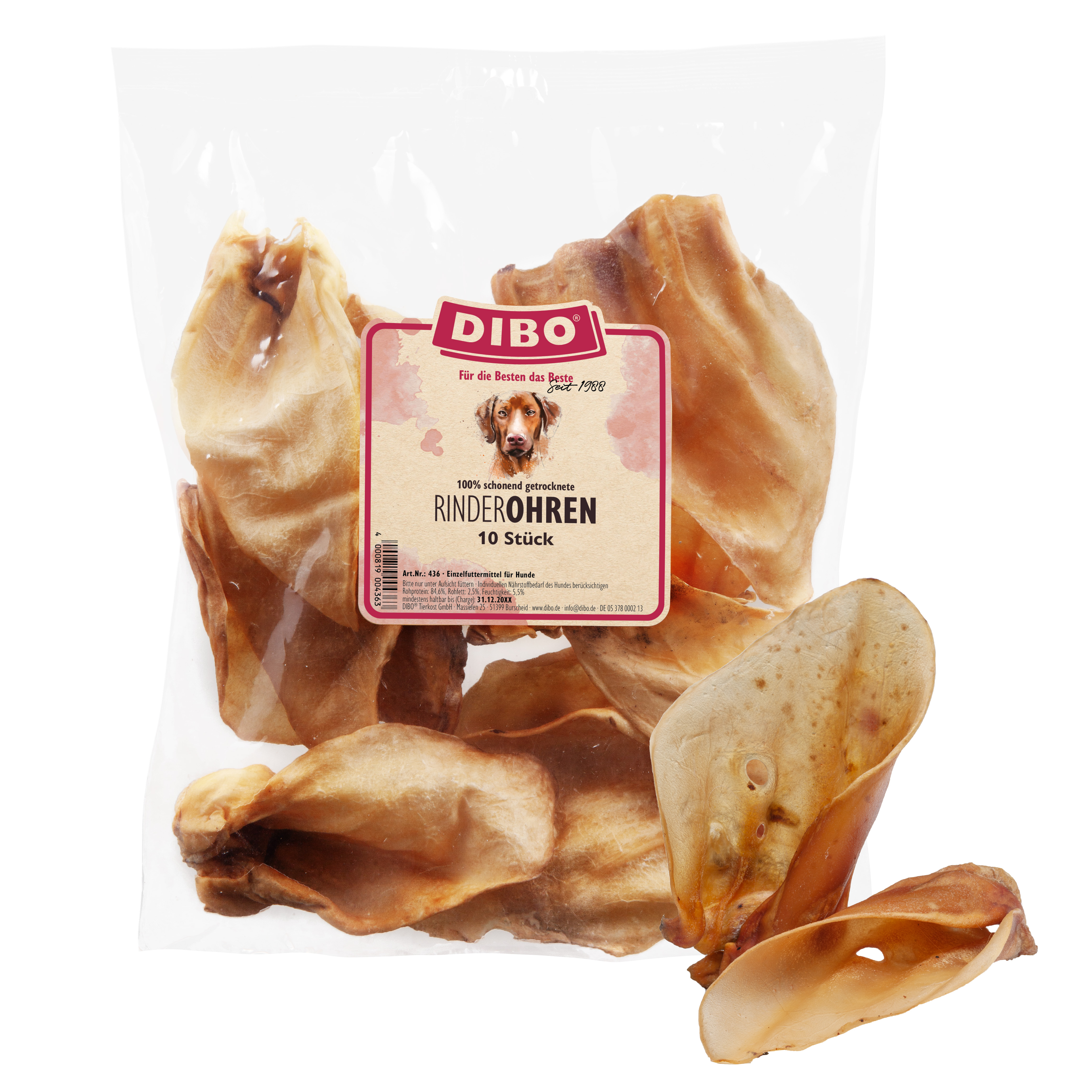 DIBO Rinder-Ohren, 10er-Beutel