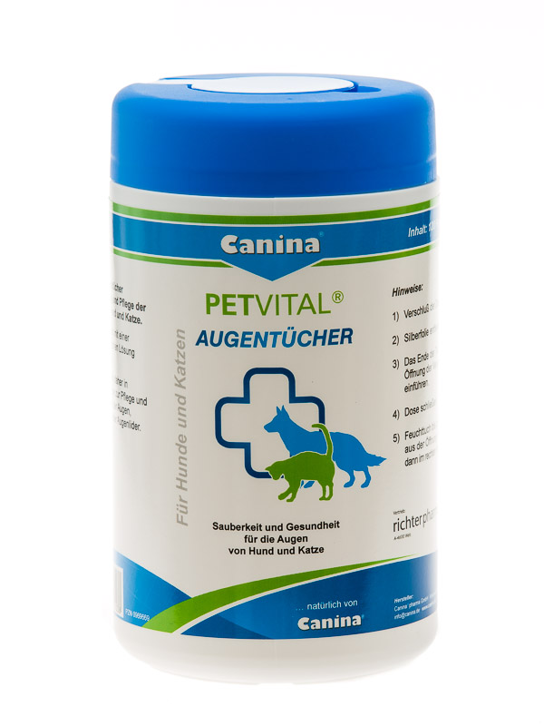 PETVITAL Augentücher, 2 x 120 Stück