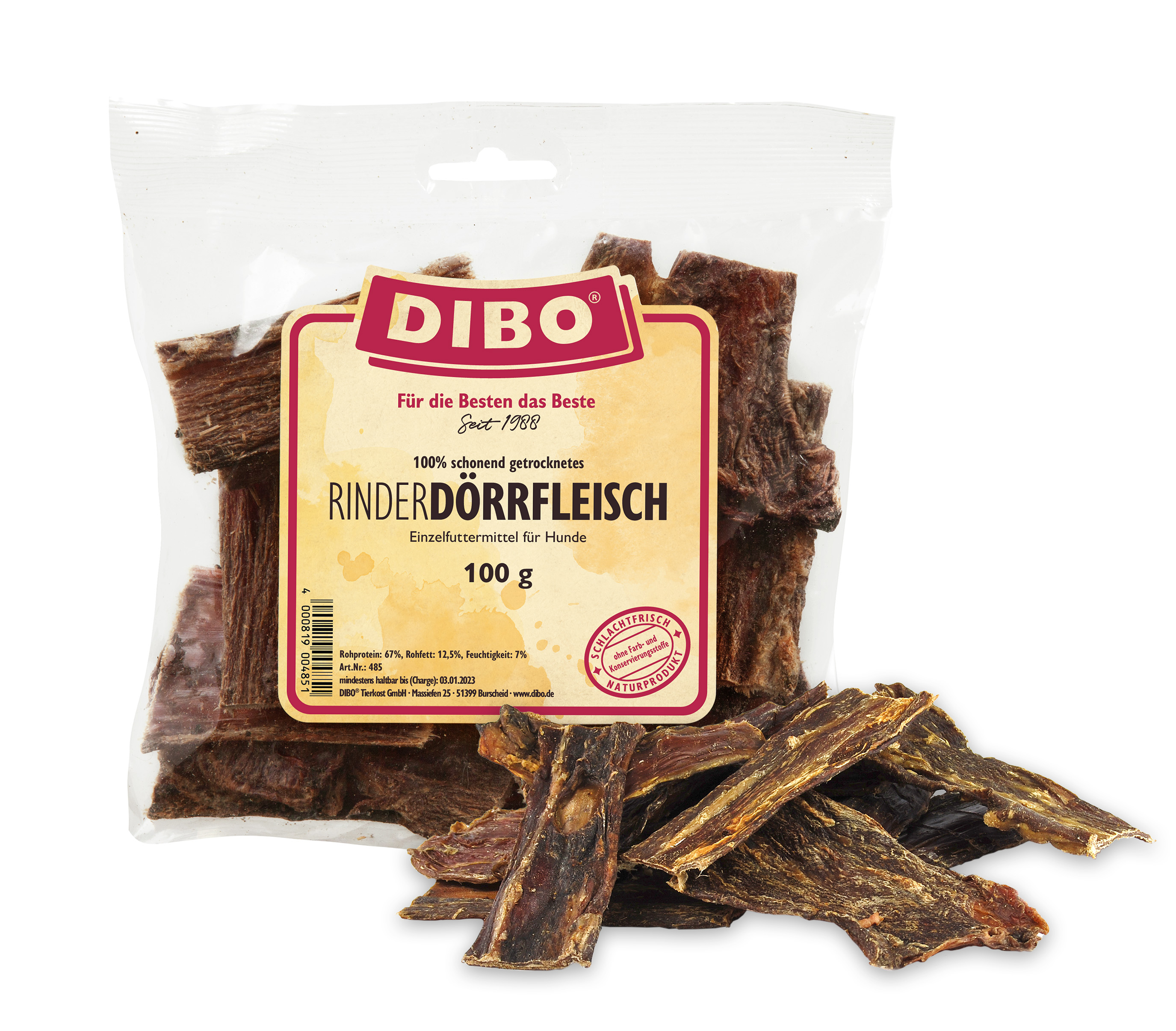 Dibo Rinder-Dörrfleisch 100g-Beutel