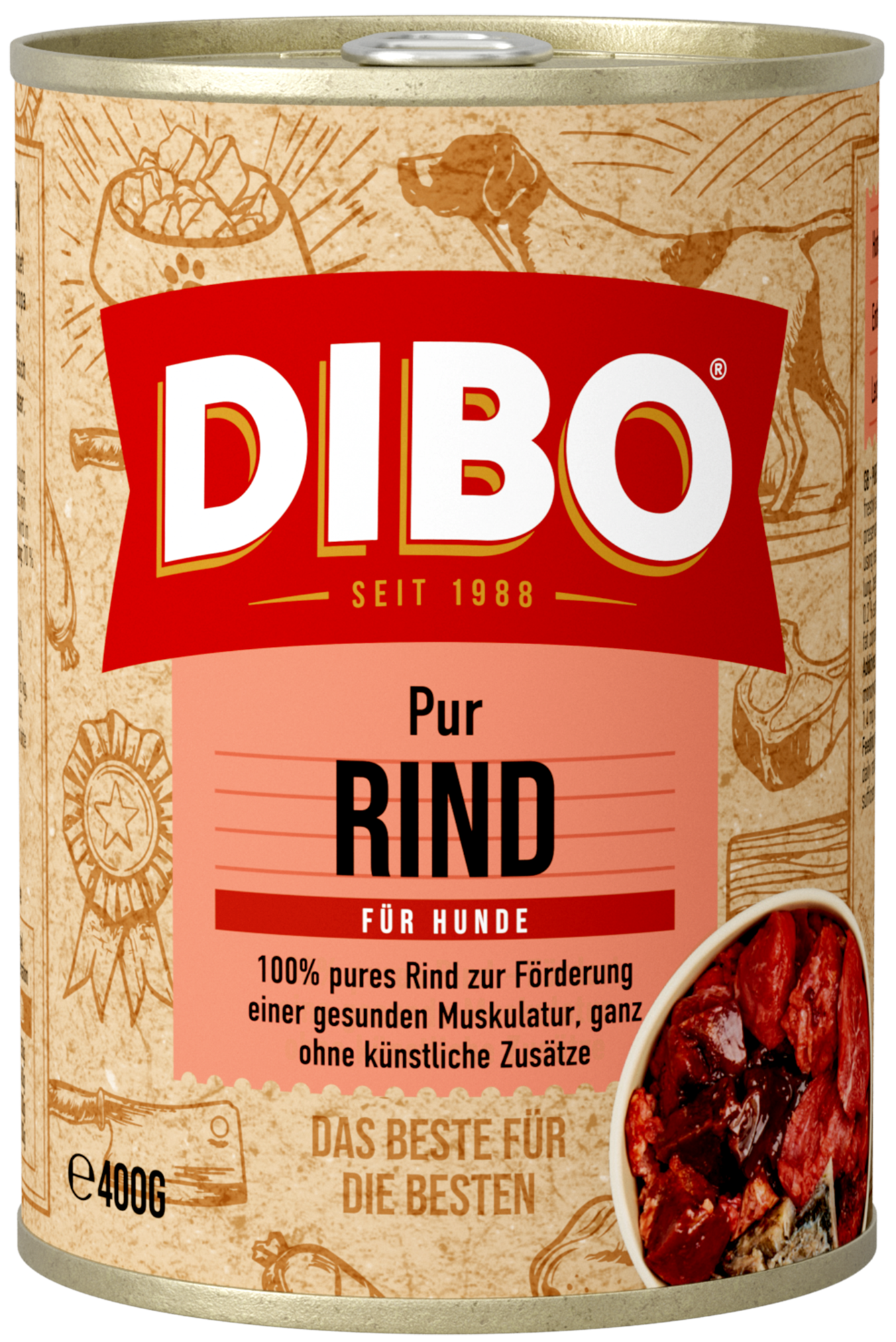 DIBO - RIND PUR - 400g-Dose