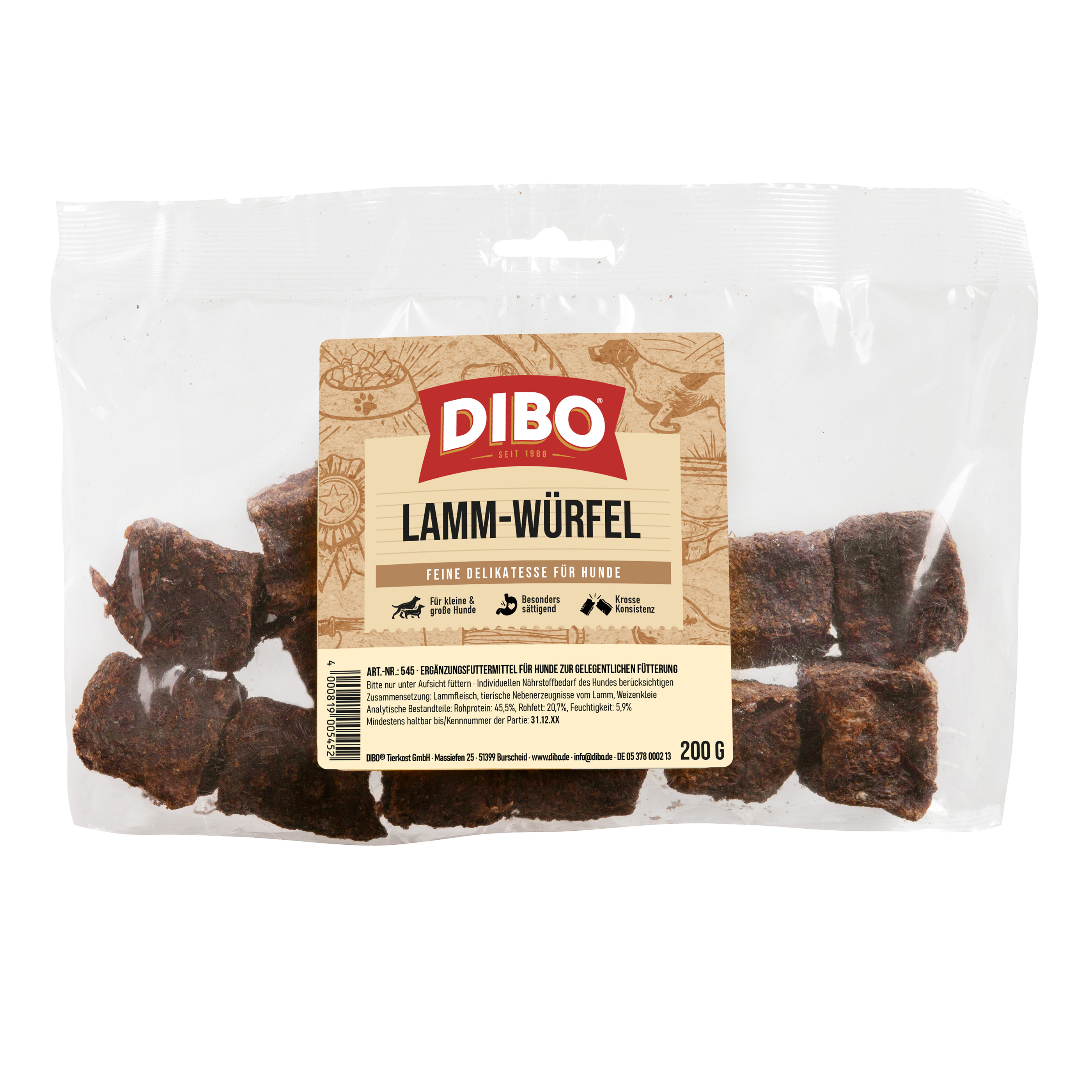 DIBO Lamm-Würfel, 200g-Beutel