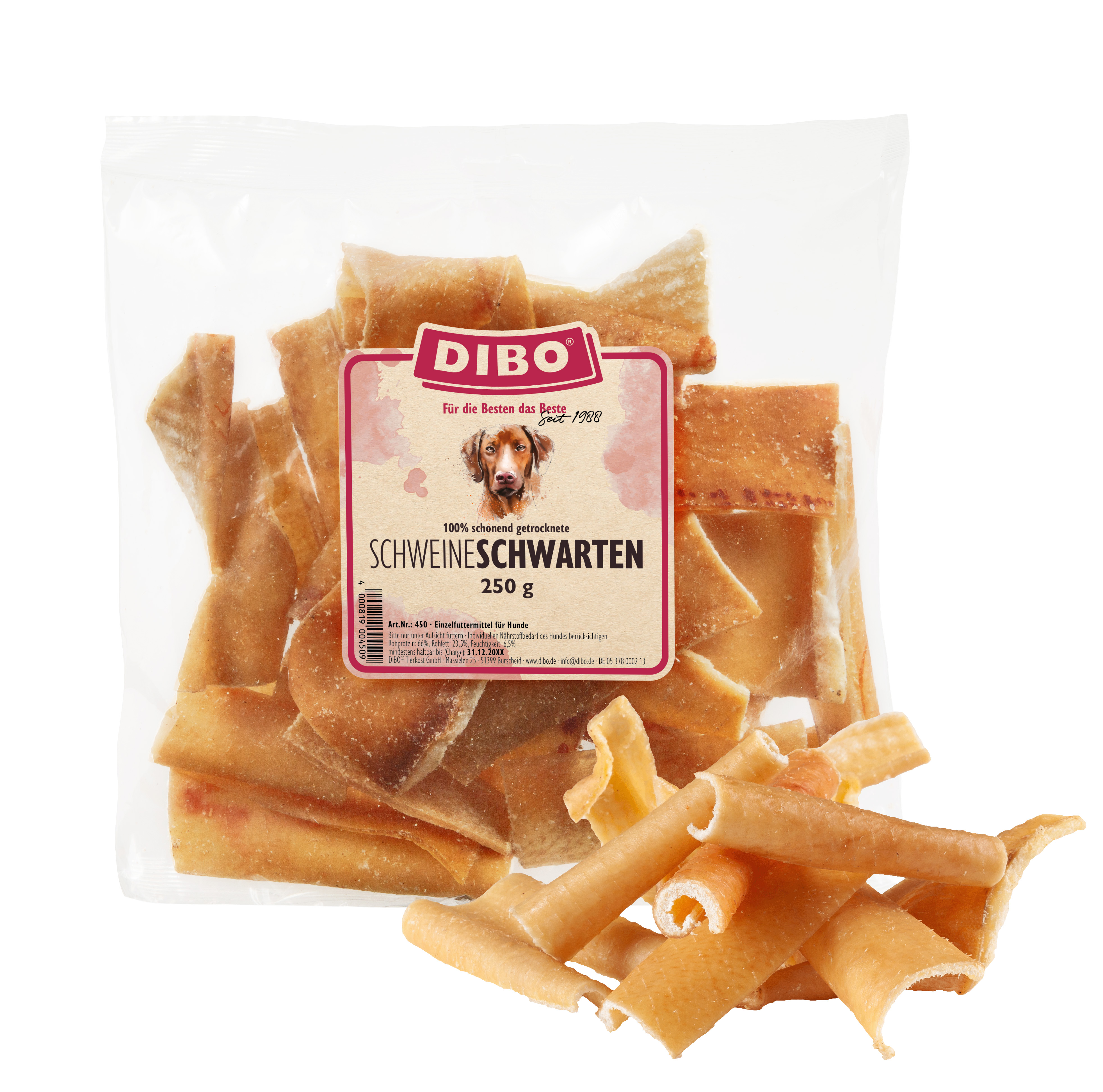 DIBO Schweine-Schwarten, 250g-Beutel