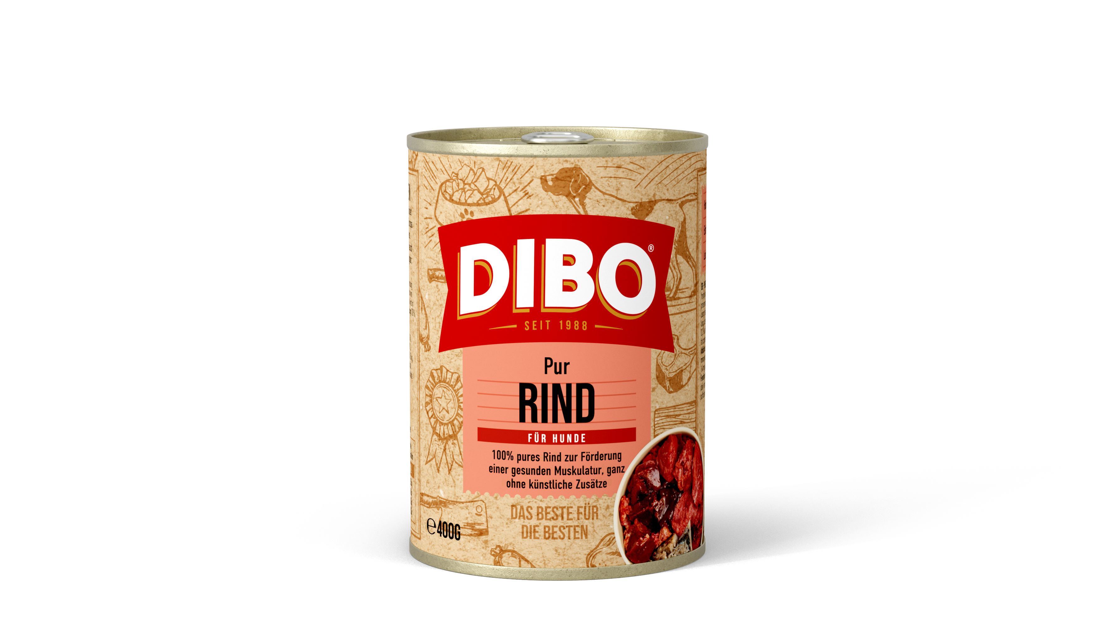 DIBO - RIND PUR - 400g-Dose