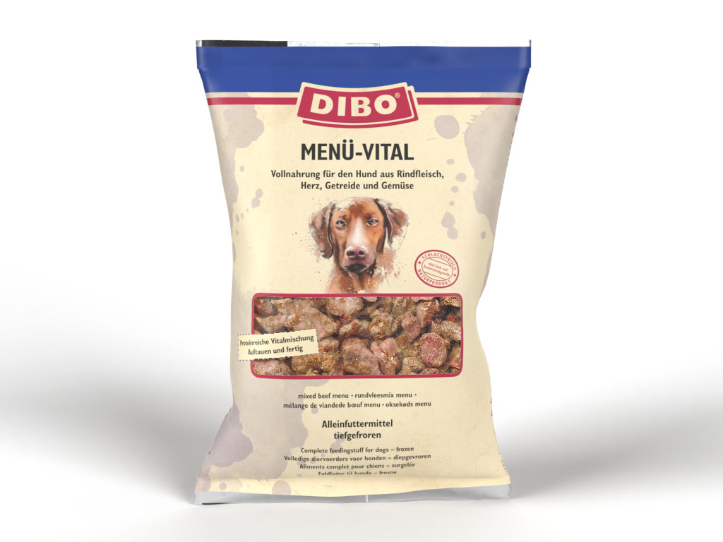DIBO Menü-Vital – B.A.R.F.-Frostfutter für Hunde - 3 x 2000g