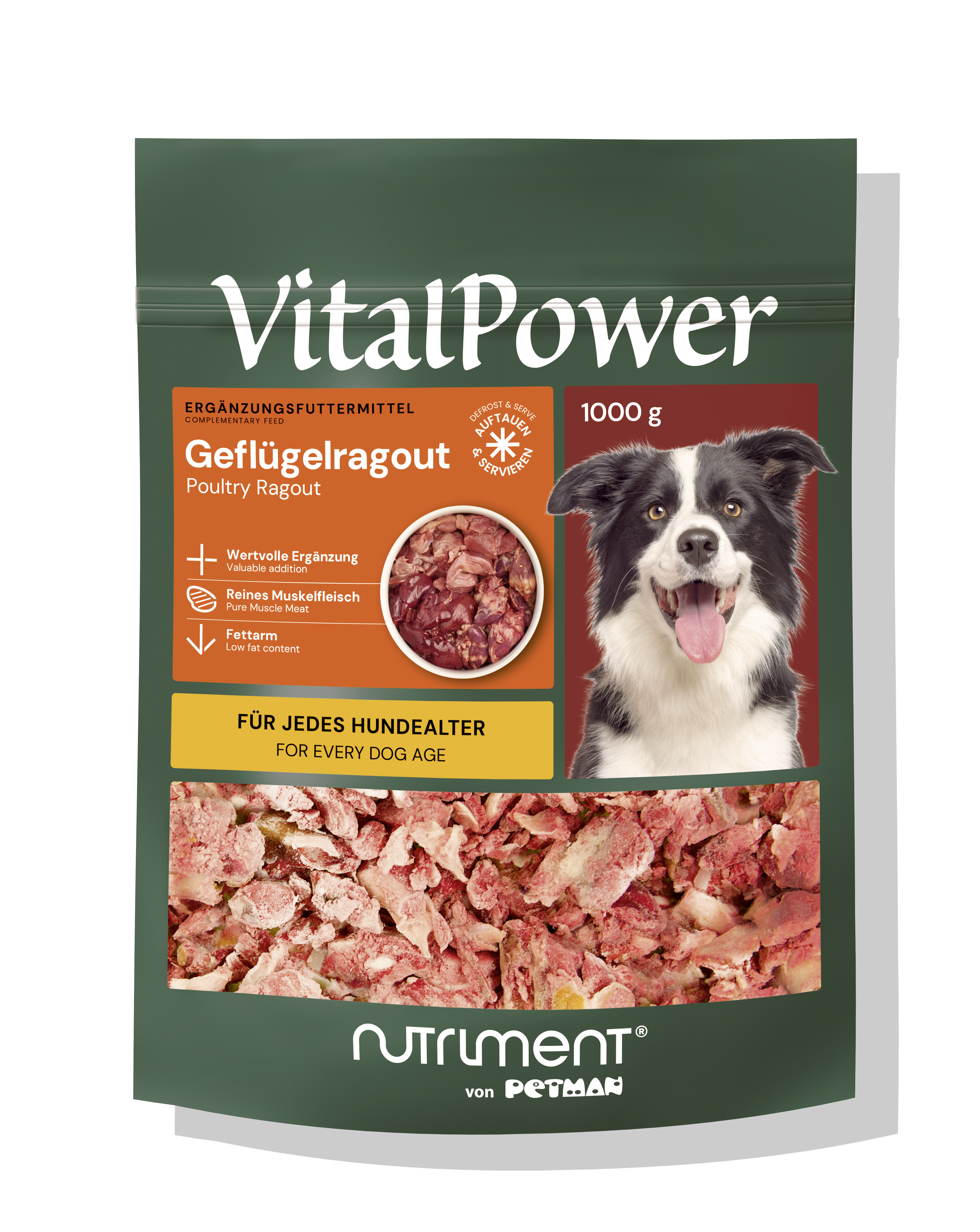PETMAN Vital Power Geflügelragout, 14 x 1000g-Beutel VitalPower Geflügelragout