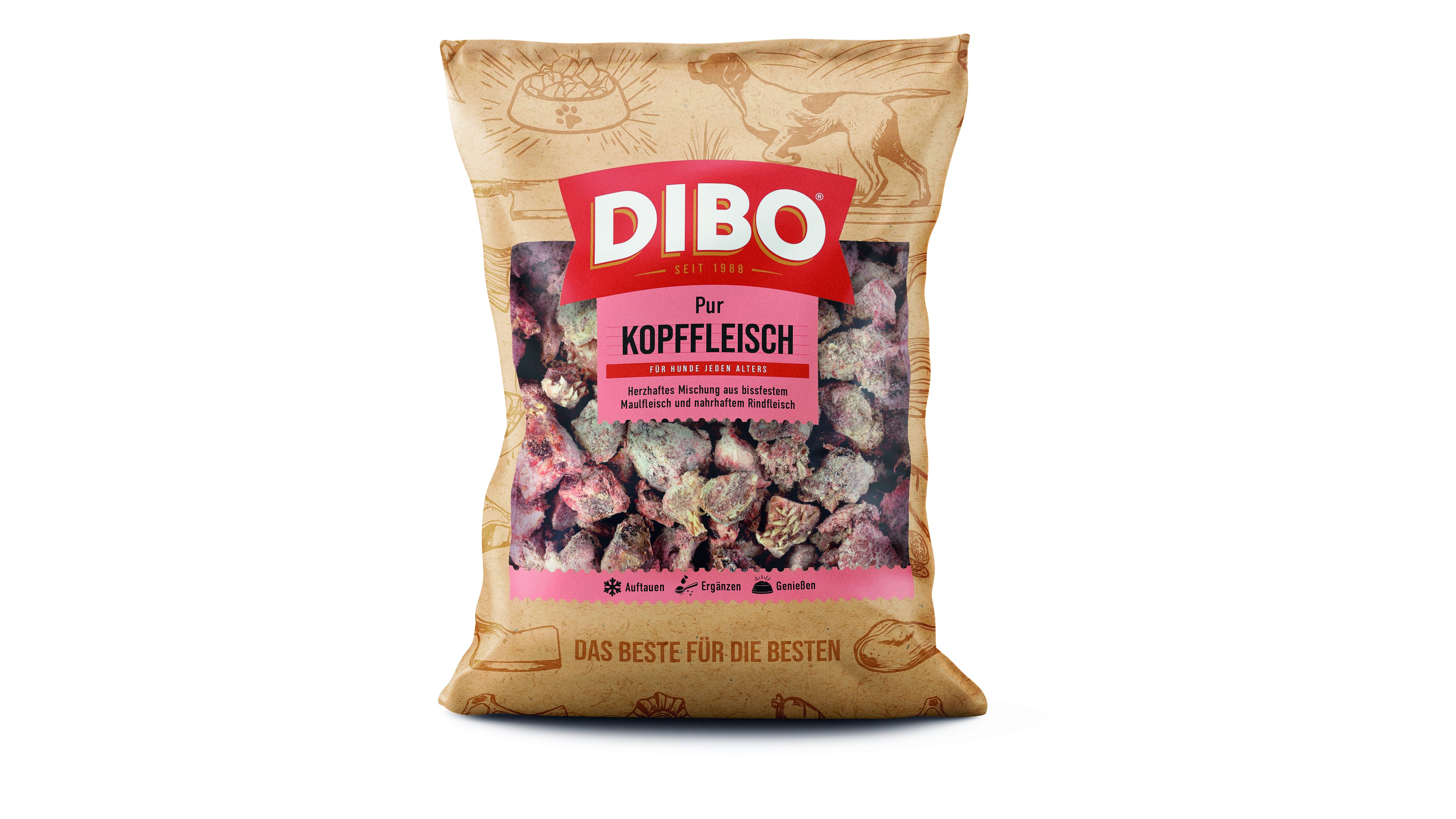 DIBO Kopffleisch - B.A.R.F.-Frostfutter für Hunde
