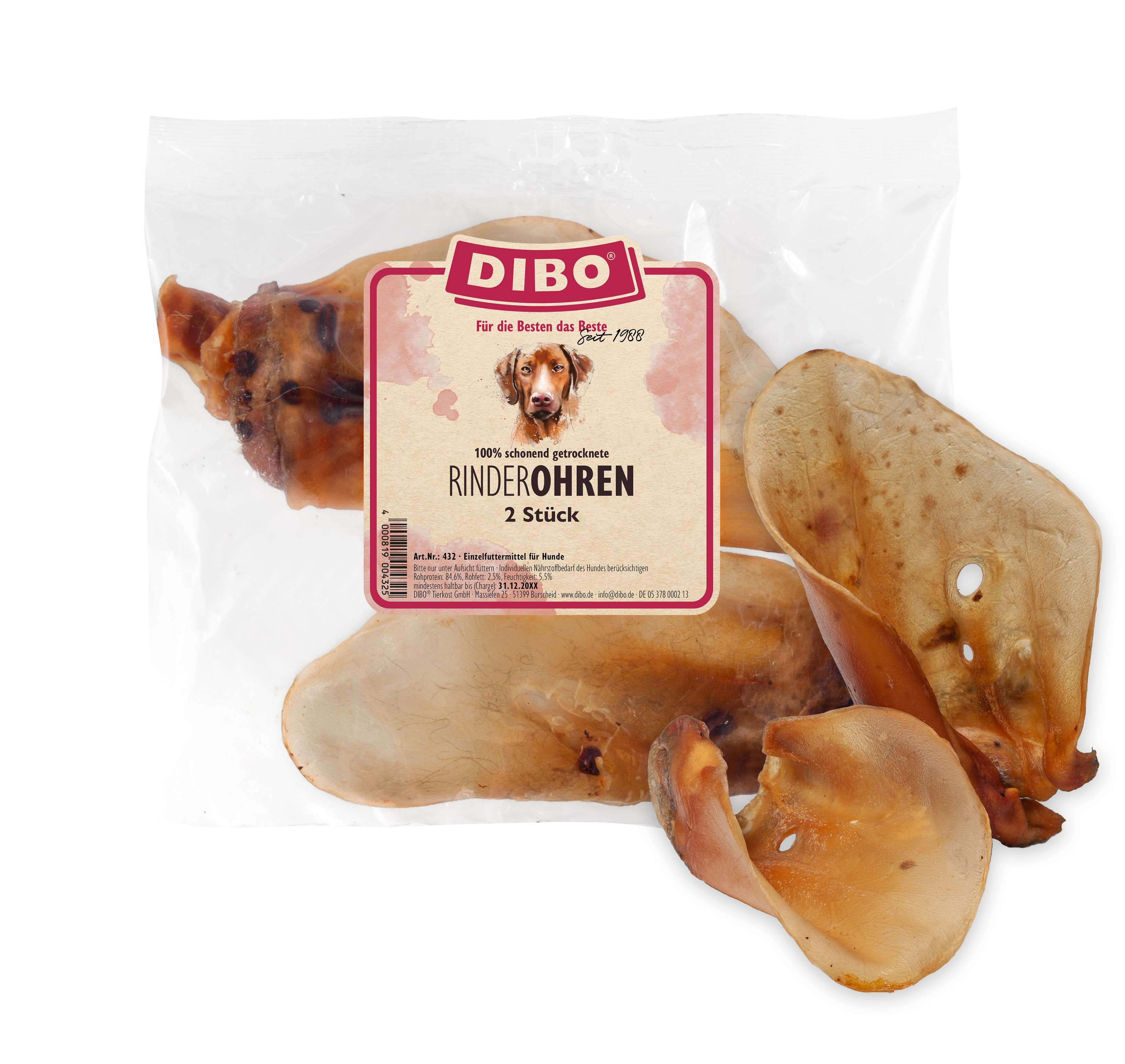 DIBO Rinder-Ohren, 2er-Beutel