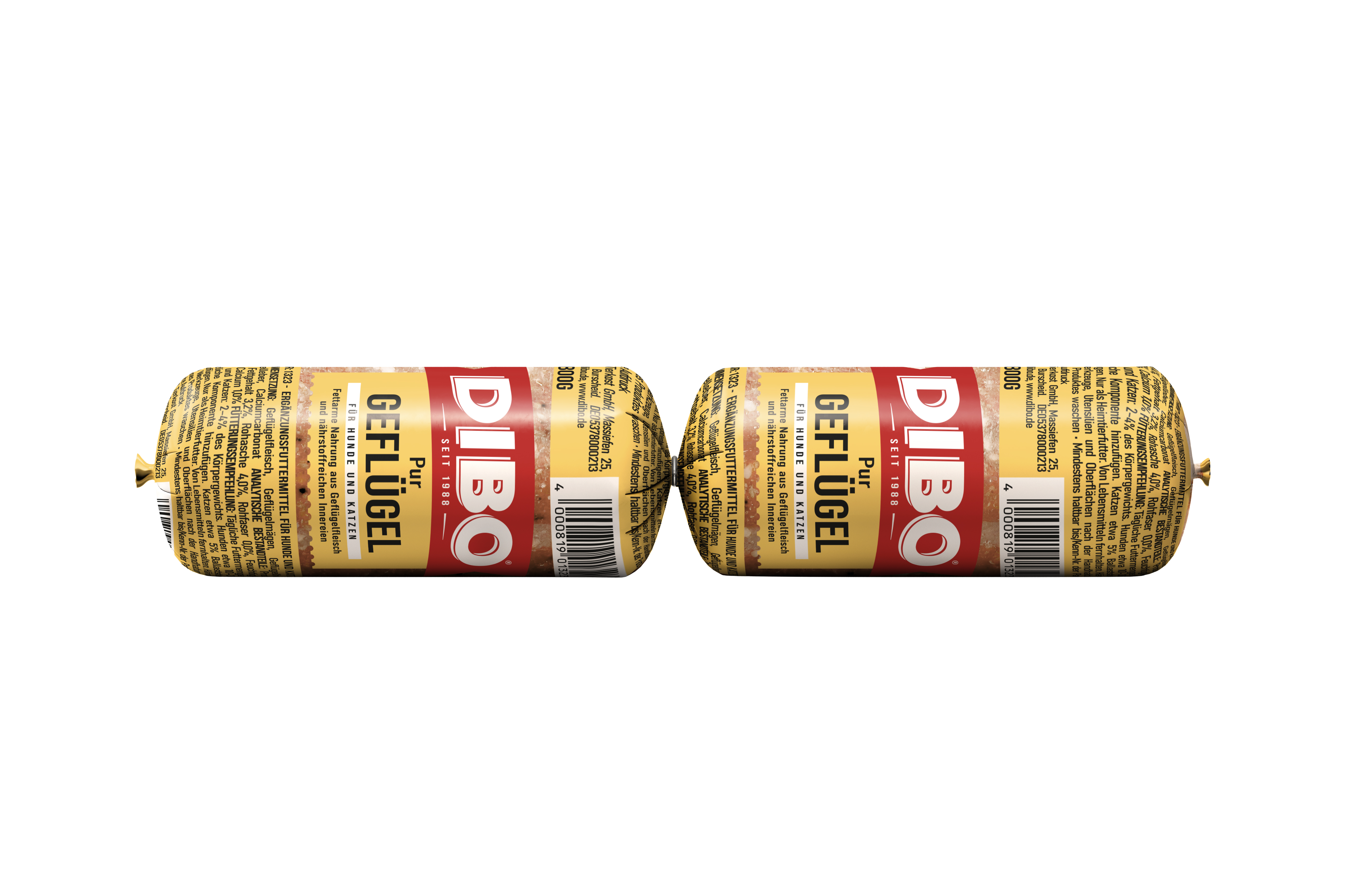 DIBO Geflügel - B.A.R.F.-Tiefkühlwurst