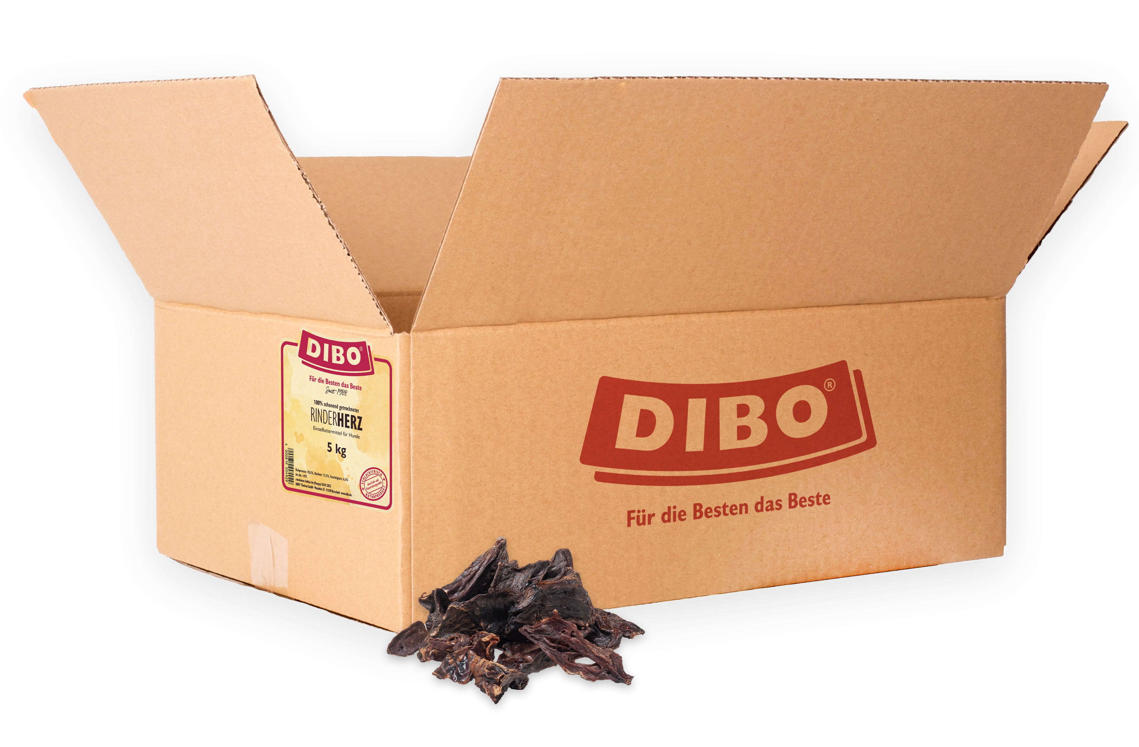 DIBO Rinder-Herz, entfettet, 5kg-Karton