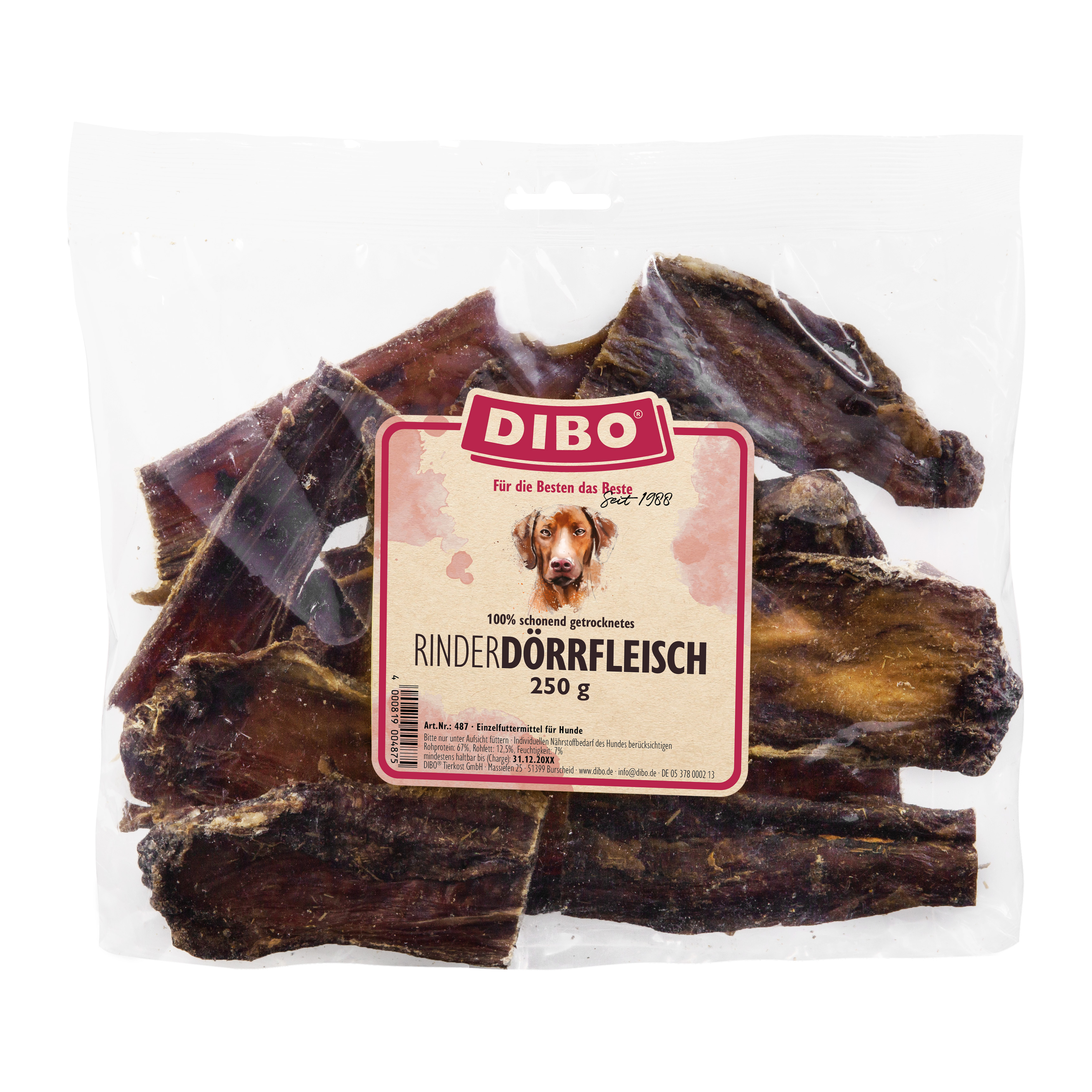 DIBO Rinder-Dörrfleisch, 250g-Beutel