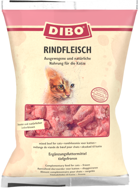 DIBO Rindfleisch für Katzen, 40x 500g-Beutel