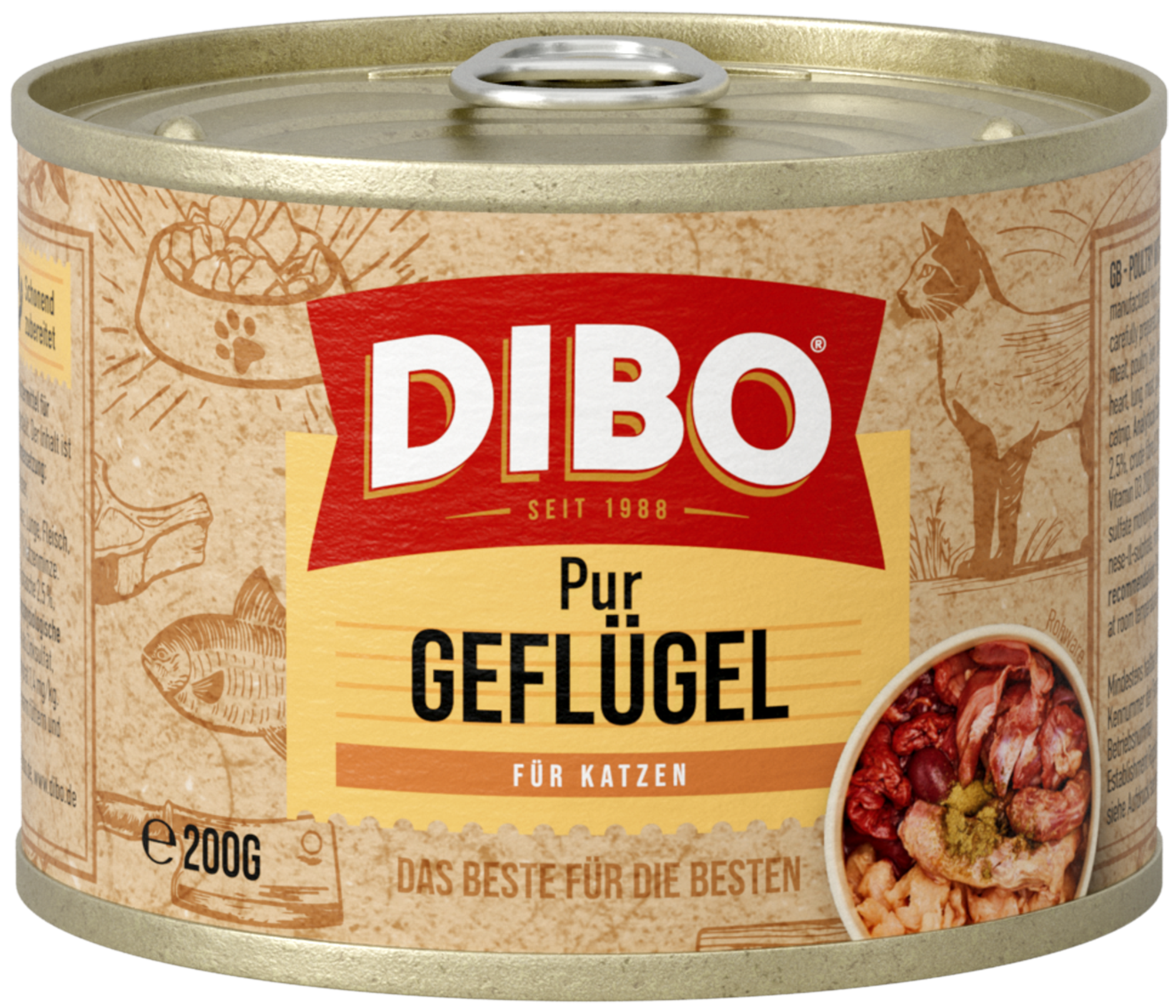DIBO - CAT PUR GEFLÜGEL, 200g-Dose