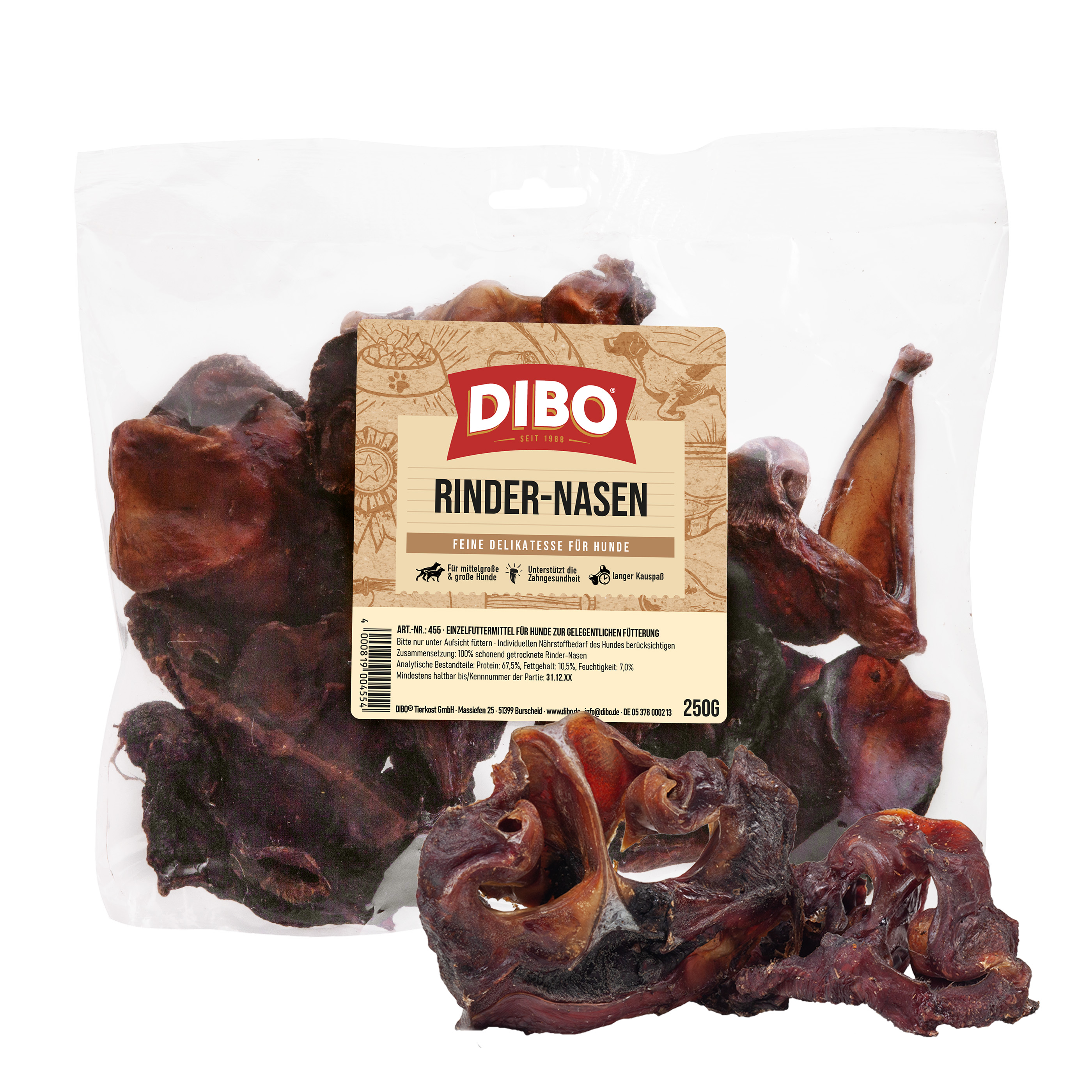 DIBO Rinder-Nasen, 250g-Beutel