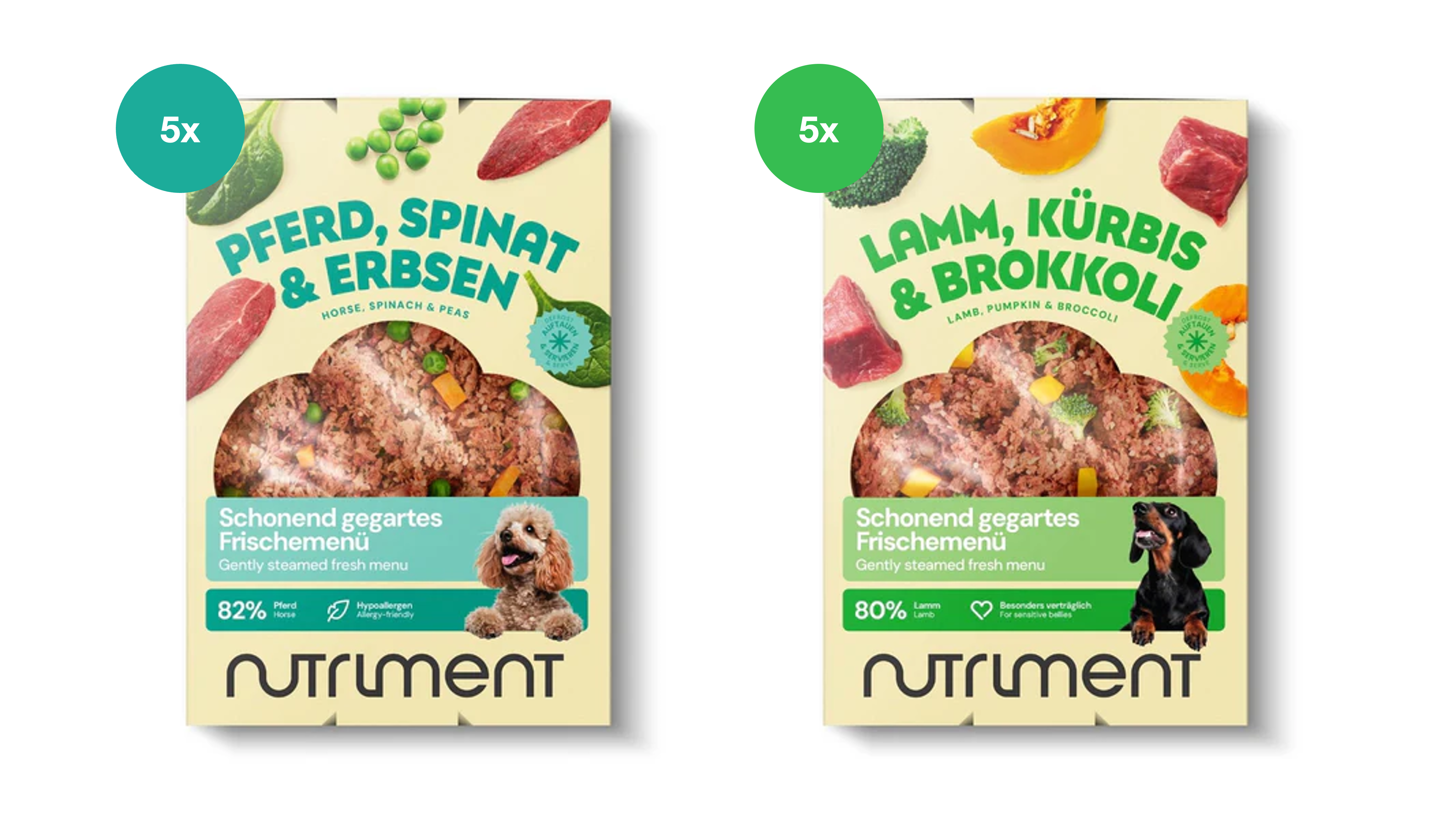 Schonend gegartes Frischemenü Probierpaket Sensitiv