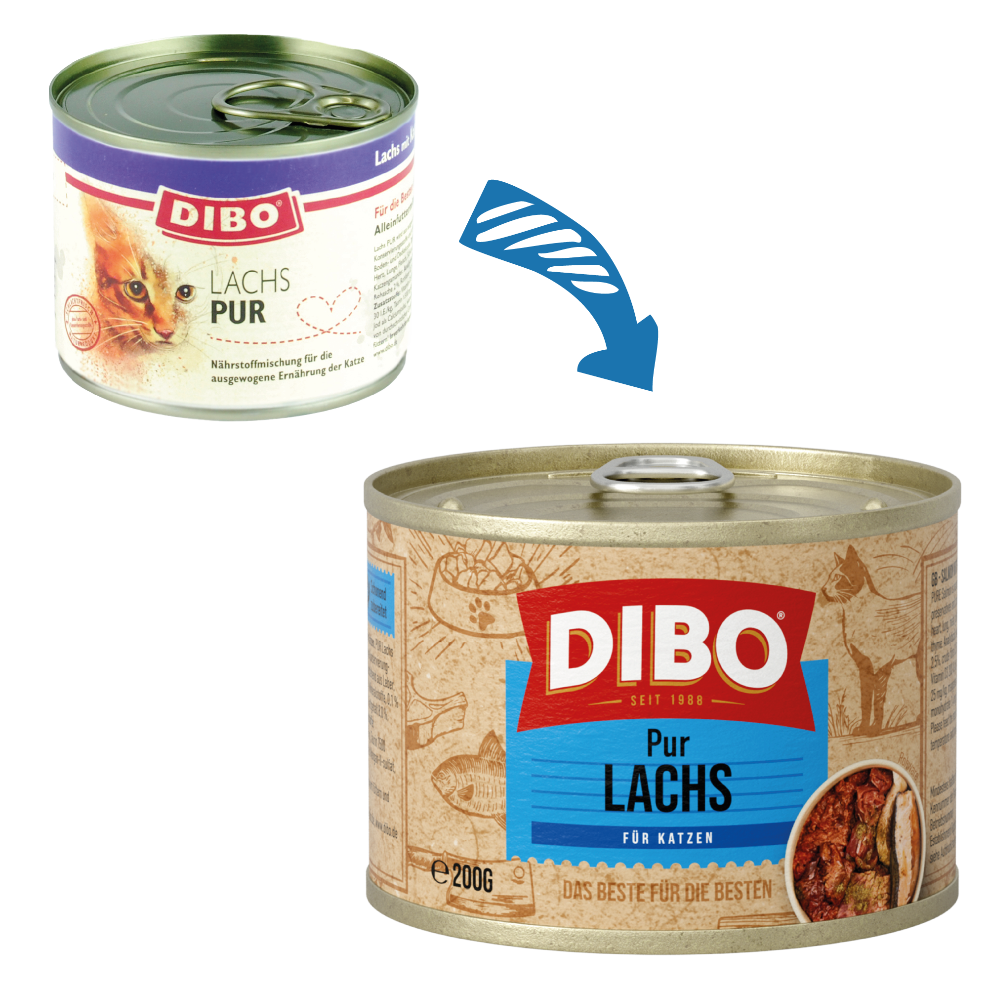 DIBO - CAT PUR LACHS, 200g-Dose
