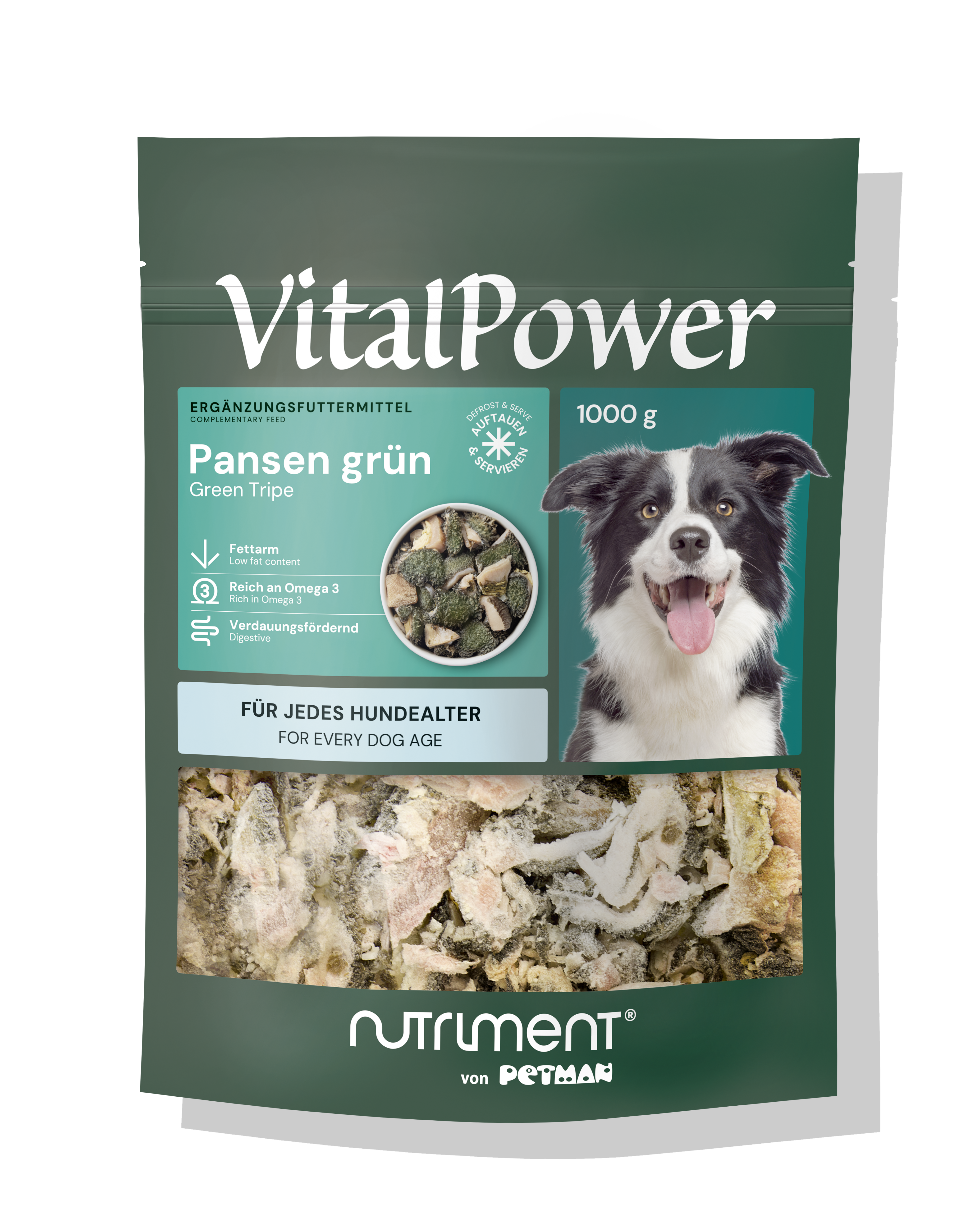 PETMAN Vital Power Pansen grün, 6 x 1000g-Beutel