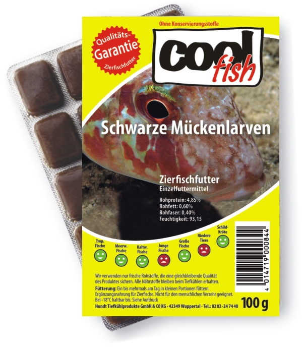 Cool Fish Schwarze Mückenlarve, 100g-Blister